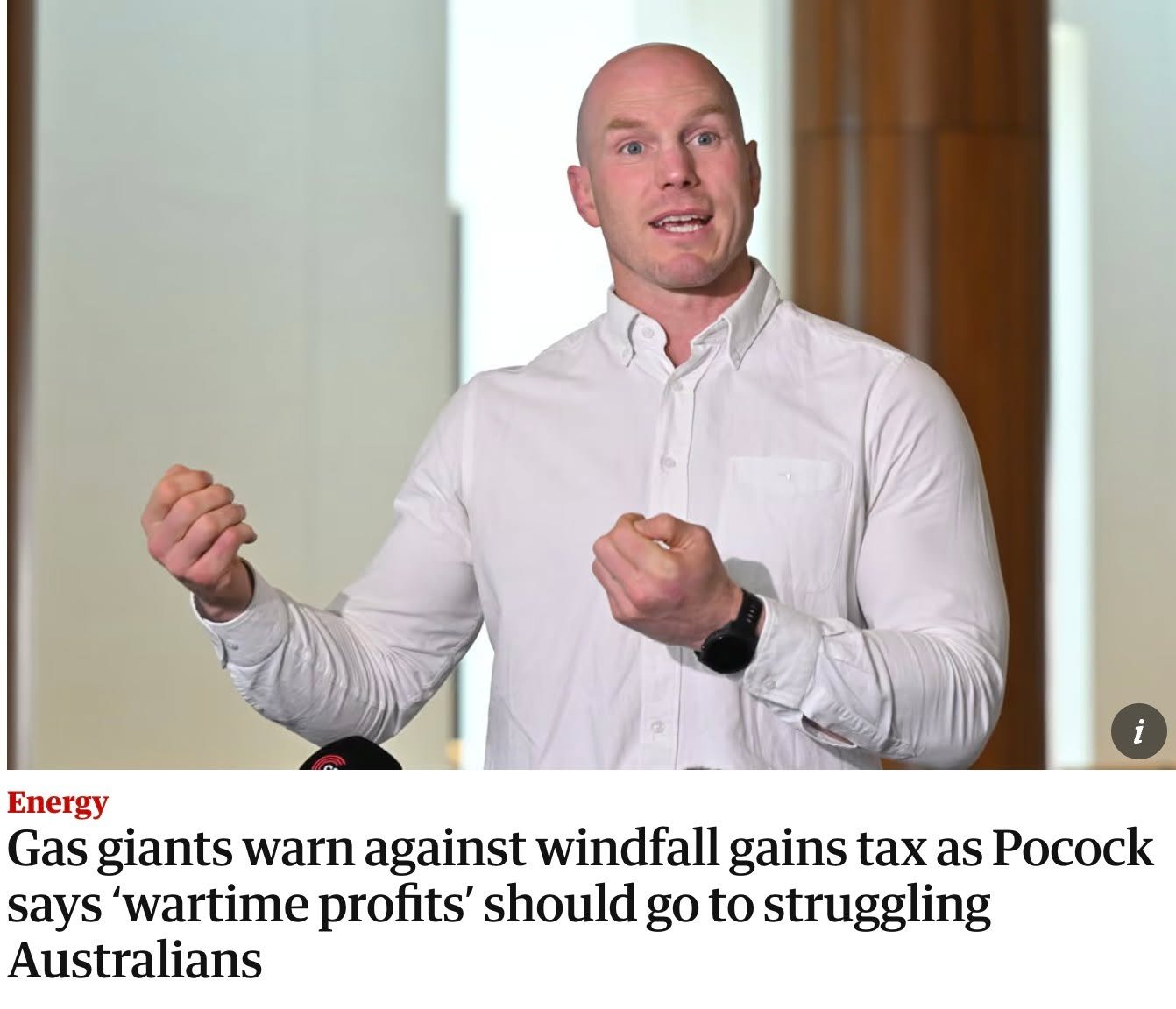 It doesn&rsquo;t pass the pub test. Gas corporations are making huge profits exporting our resources overseas, while Territorians aren&rsquo;t seeing a fair return.

If we&rsquo;re serious about funding health, education and infrastructure, we need t
