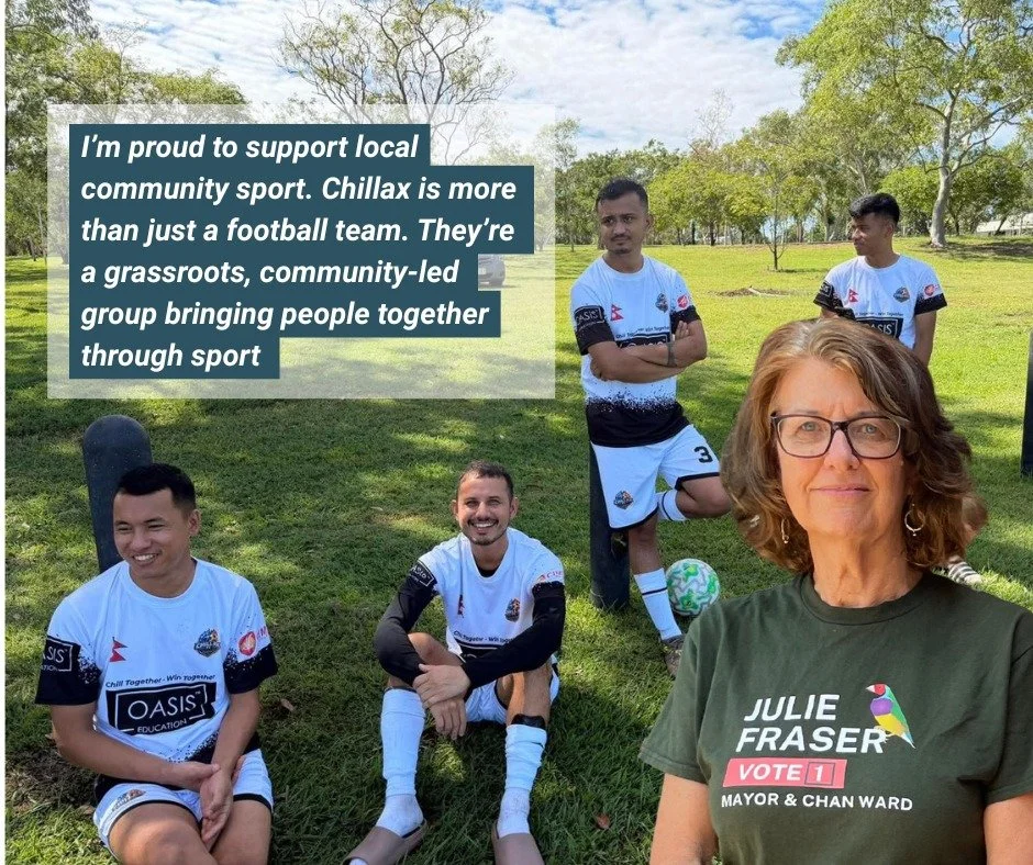 I&rsquo;m proud to support local community sport, I&rsquo;ve contributed $80 to the Chillax Football Club as they prepare for the upcoming Multicultural Football Cup here in Darwin.

Chillax is more than just a football team. They&rsquo;re a grassroo