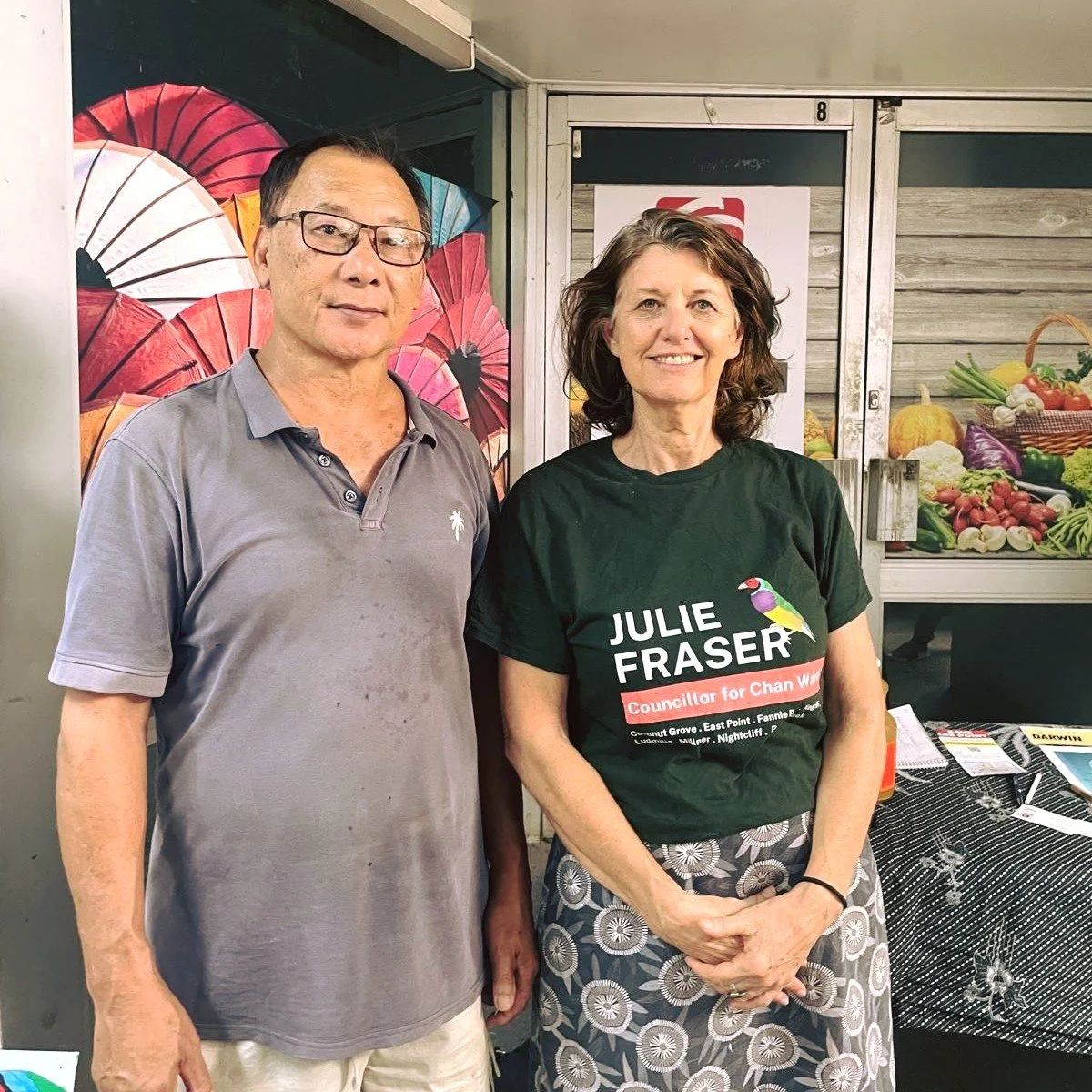 Sunday at Rapid Creek Markets is always a great chance to hear directly from our community. I had a chat with Albert Ku, he runs a small business and a stall at Mindil Beach Markets. He shared his concerns about the rising cost of fuel and the impact