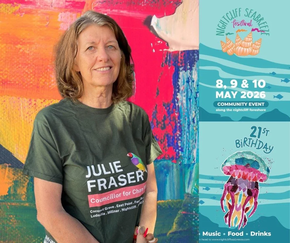 Happy 21st Birthday to the Seabreeze Festival! 

See you at Seabreeze - I'll be in the Community Village, please drop in and say hello.

@nightcliffseabreezefestival 

#DarwinCityCouncil #PowerToCommunities #greenisgrowing💚 #CoolerCity #coolcleangre
