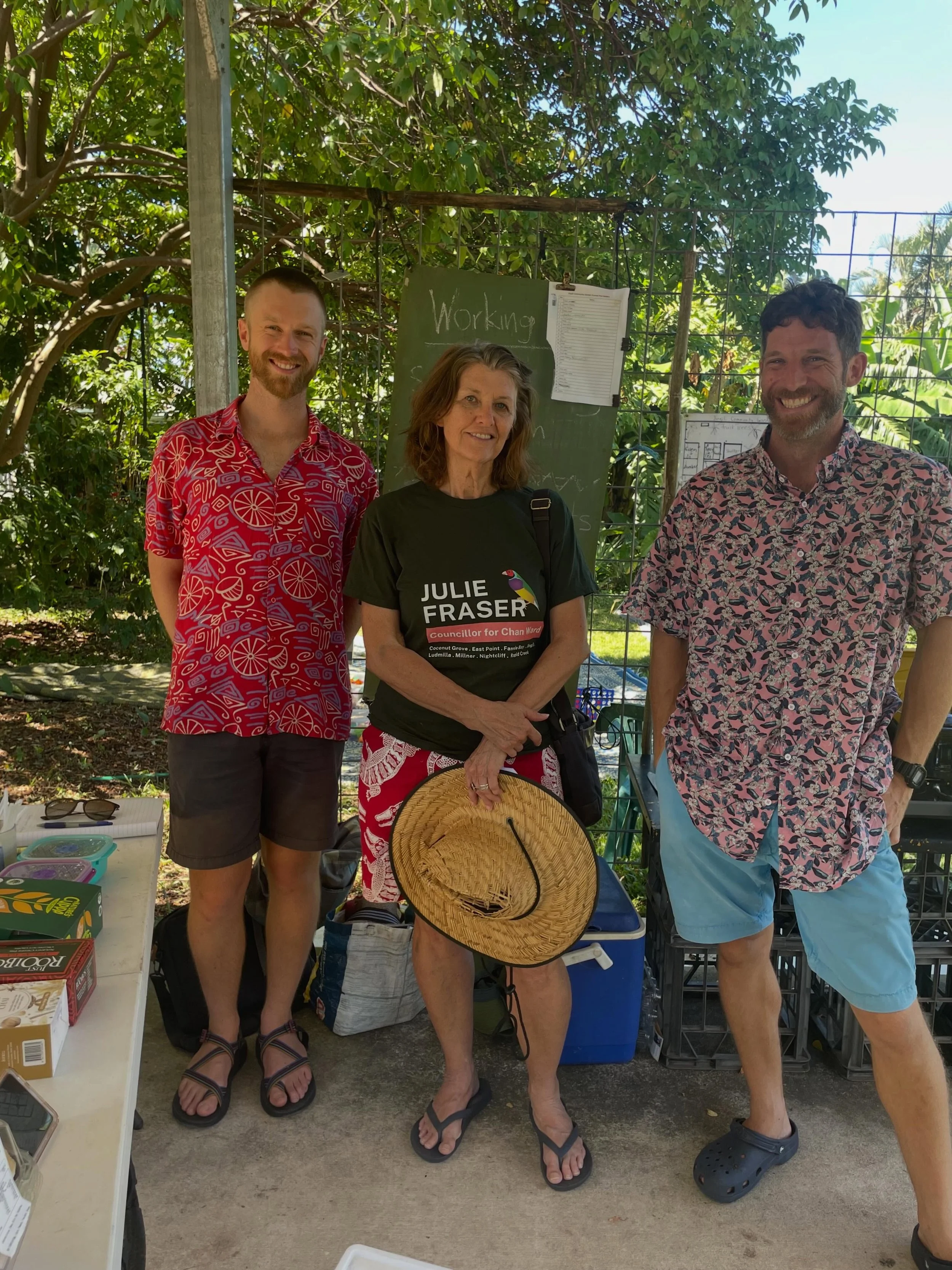 I&rsquo;ve been meeting with Leo and Tom at the Jingili Community Gardens. 

Great to see what the community gardeners are creating, they are stewards of our green space. it&rsquo;s very important to support the projects that care for our Darwin gree