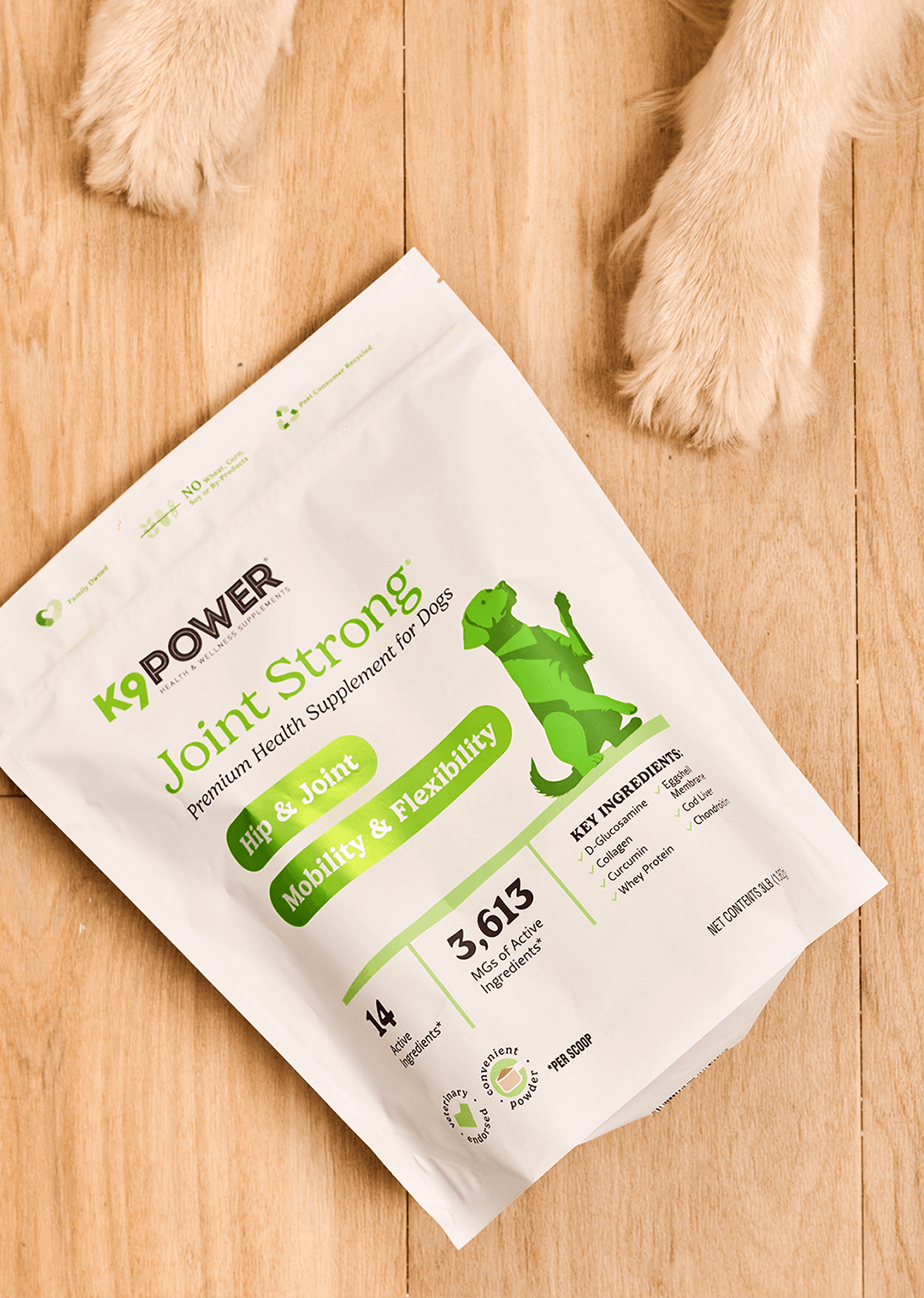 K9 Power Packaging Redesign Premium Health Supplement for Dogs Joint Strong Anna Ison Auros Design