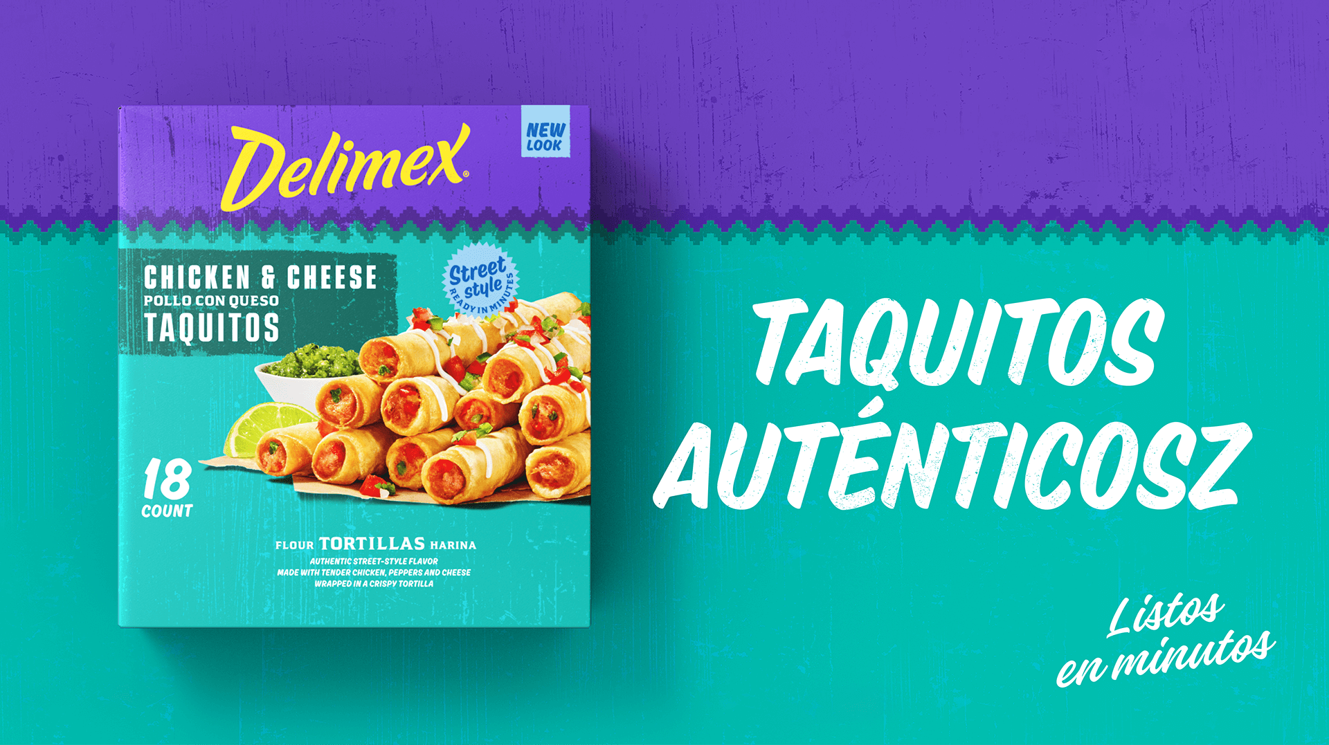 Delimex - Chicken and Cheese Taquitos Packaging Redesign Anna Ison Auros Design