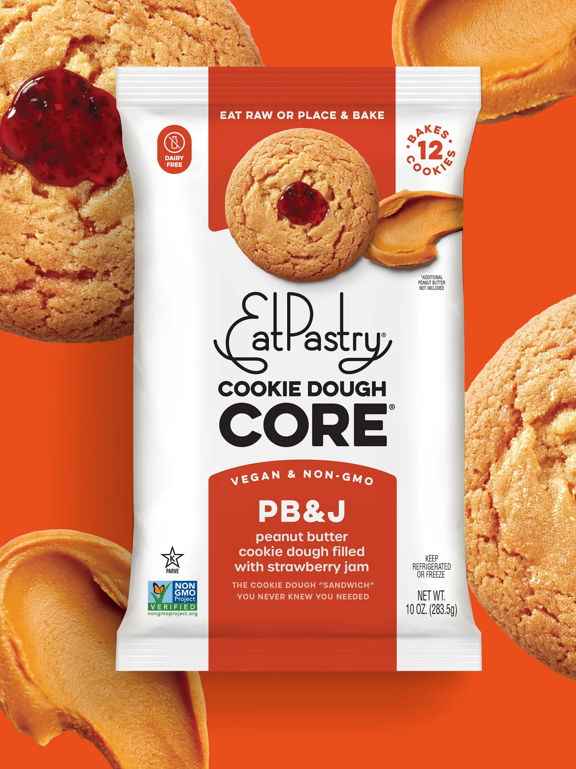 EatPastry Cookie Dough Core PB&J Packaging Design Anna Ison Auros Design