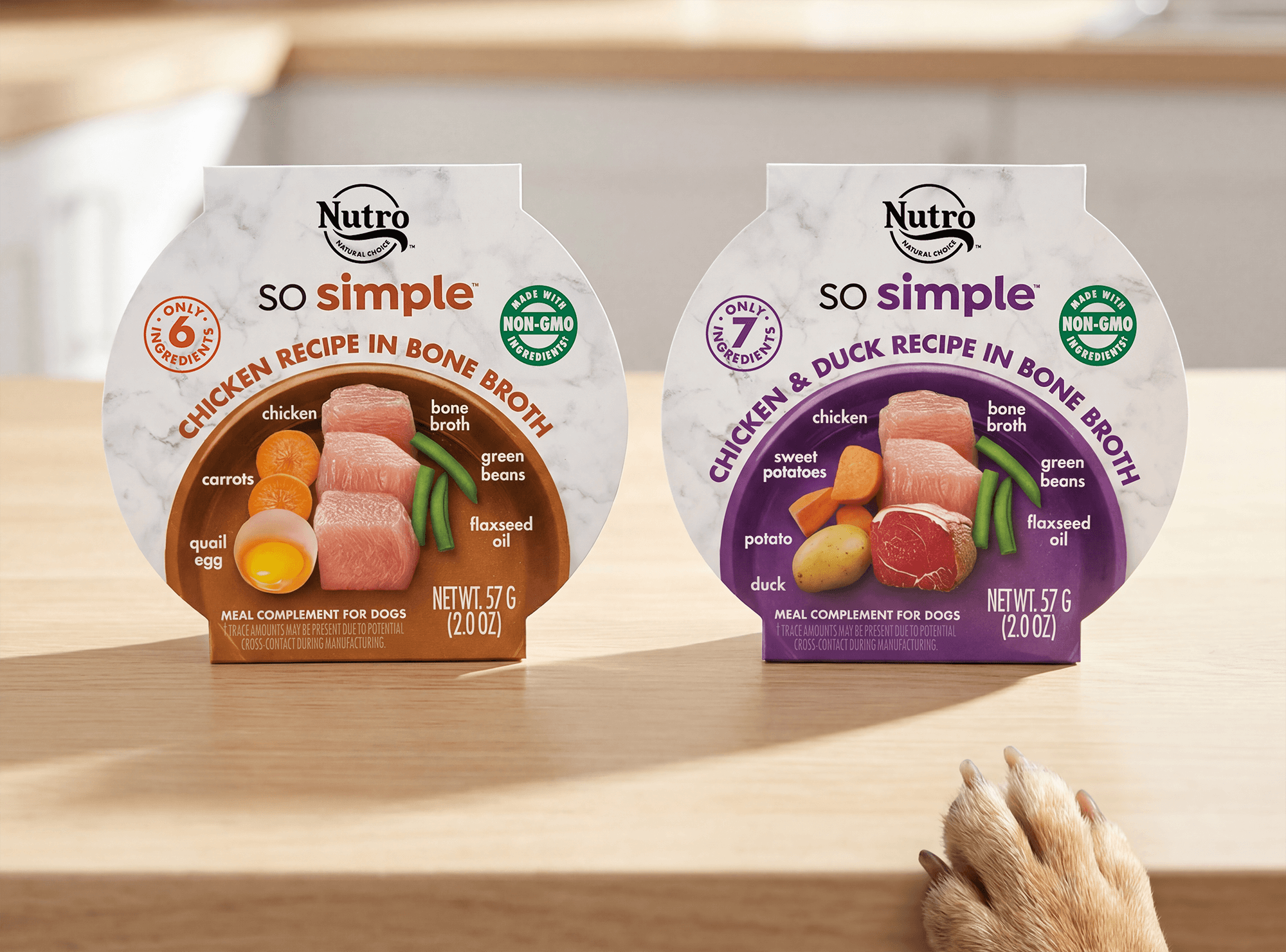 Nutro So Simple Packaging Design Innovation Dog Food Chicken and Duck front of pack close up Anna Ison Auros Design