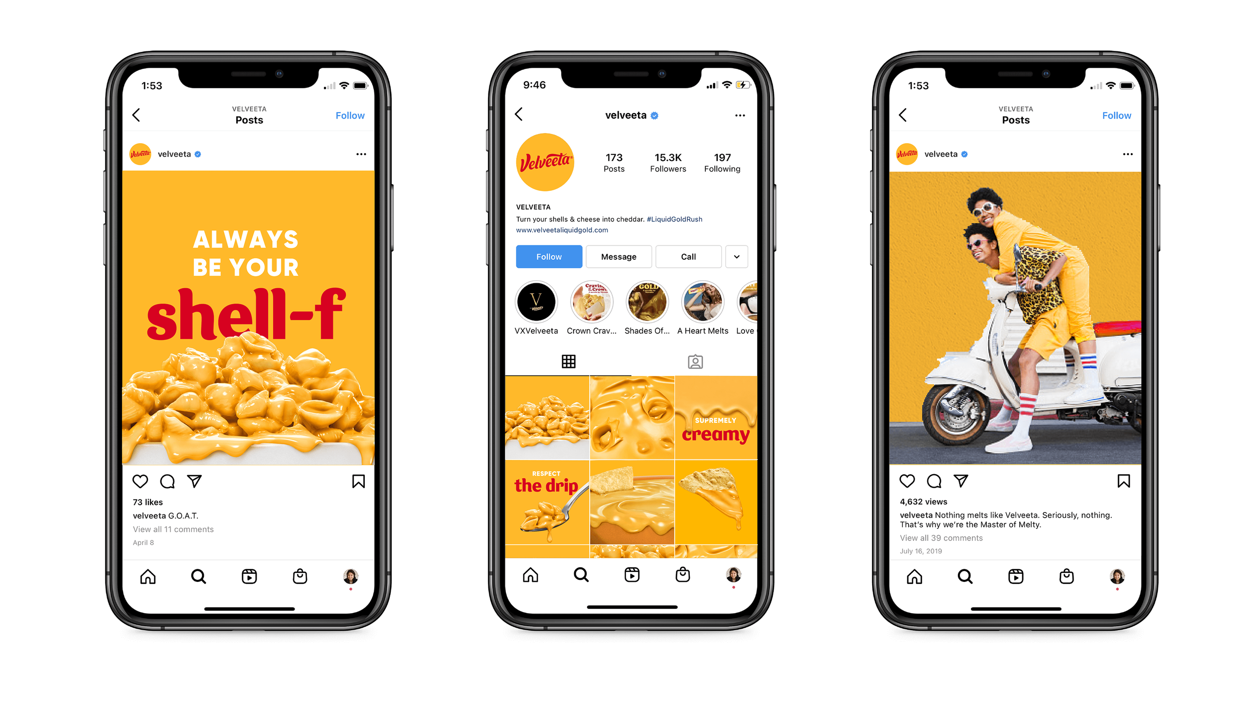 Auros Design velveeta instagram brand world design social feed application