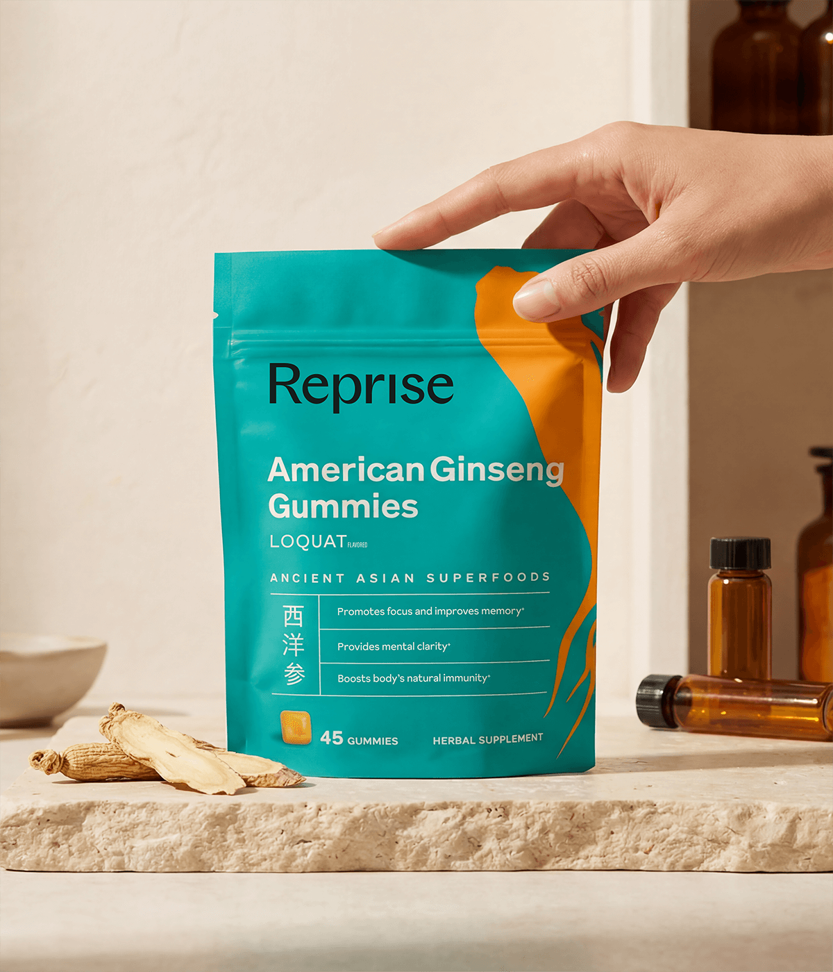 Reprise American Ginseng Gummies Packaging Design Auros Design