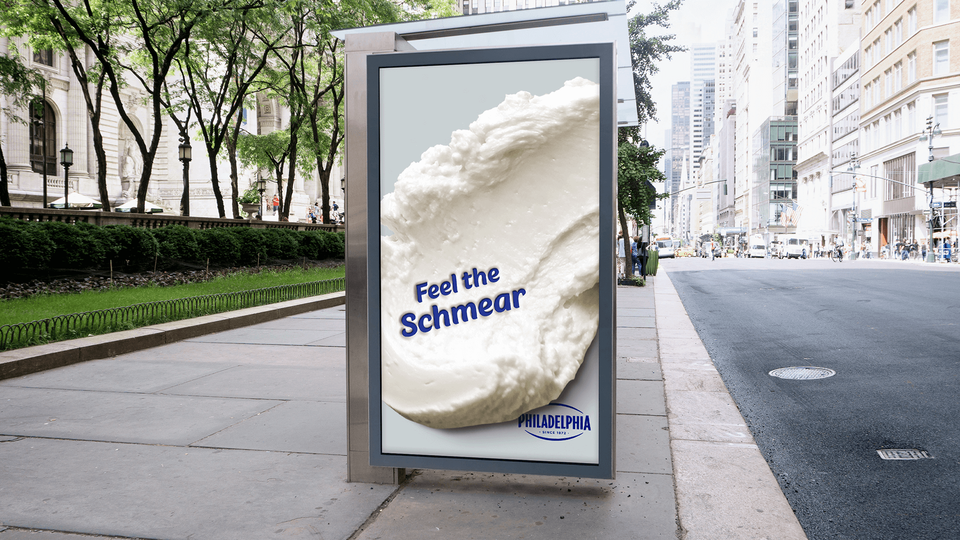 Philadelphia Cream Cheese Brand World Design Schmear Bus Poster Ad Anna Ison Auros Design