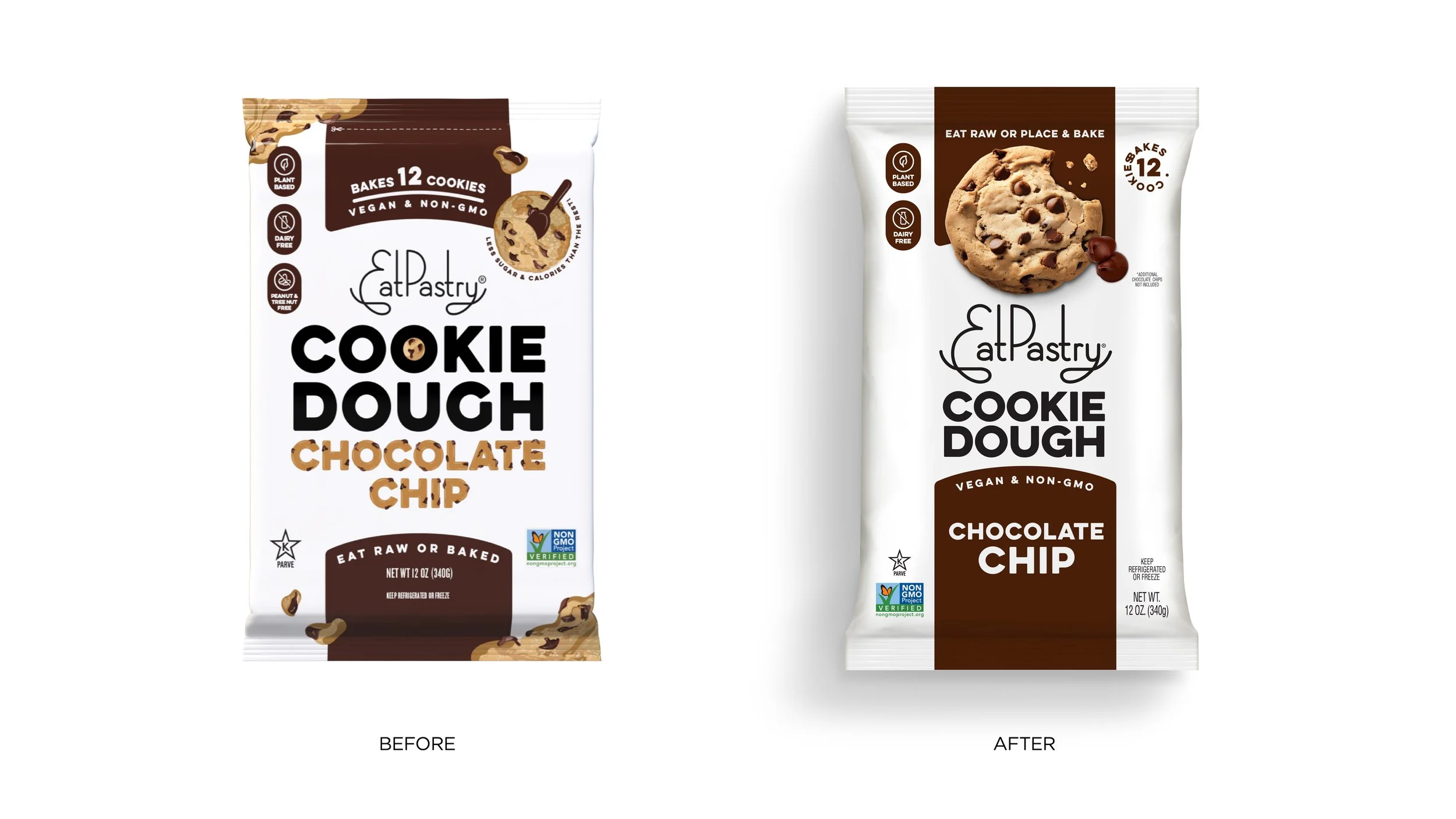 EatPastry Packaging Design Refresh Before and After Anna Ison Auros Design