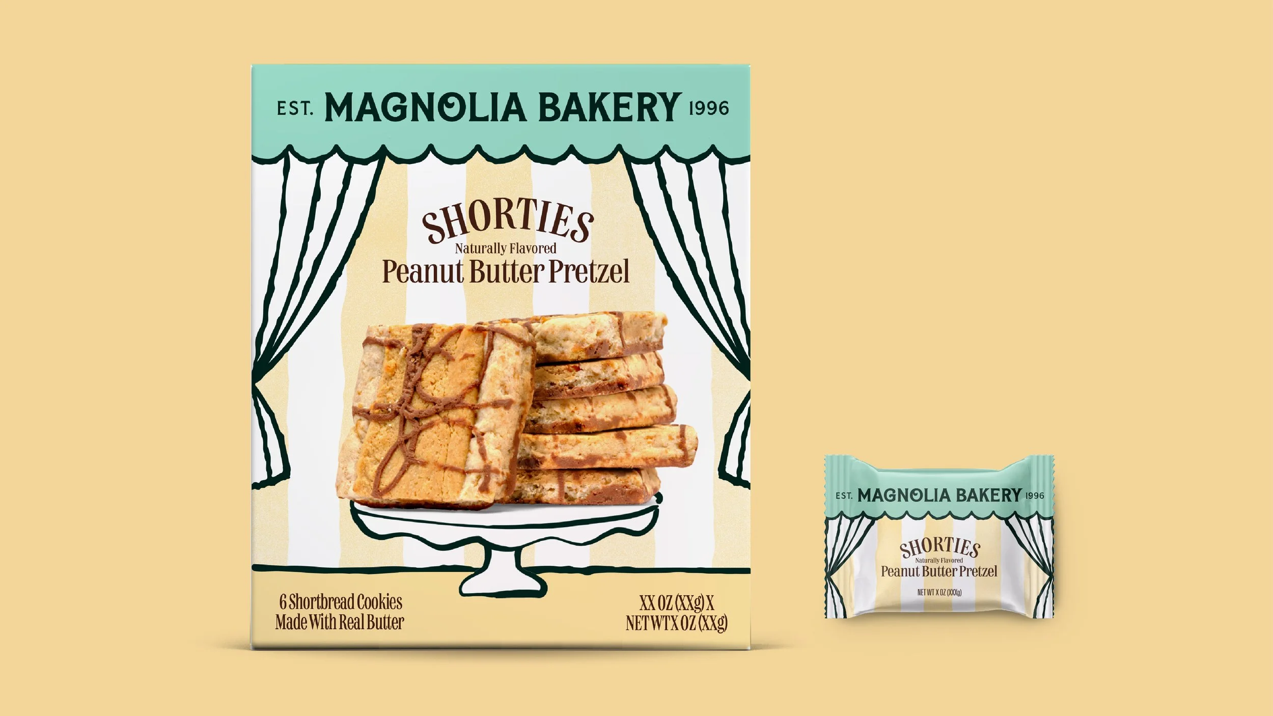 Magnolia Bakery Shorties Peanut Butter Pretzel Packaging Design Anna Ison