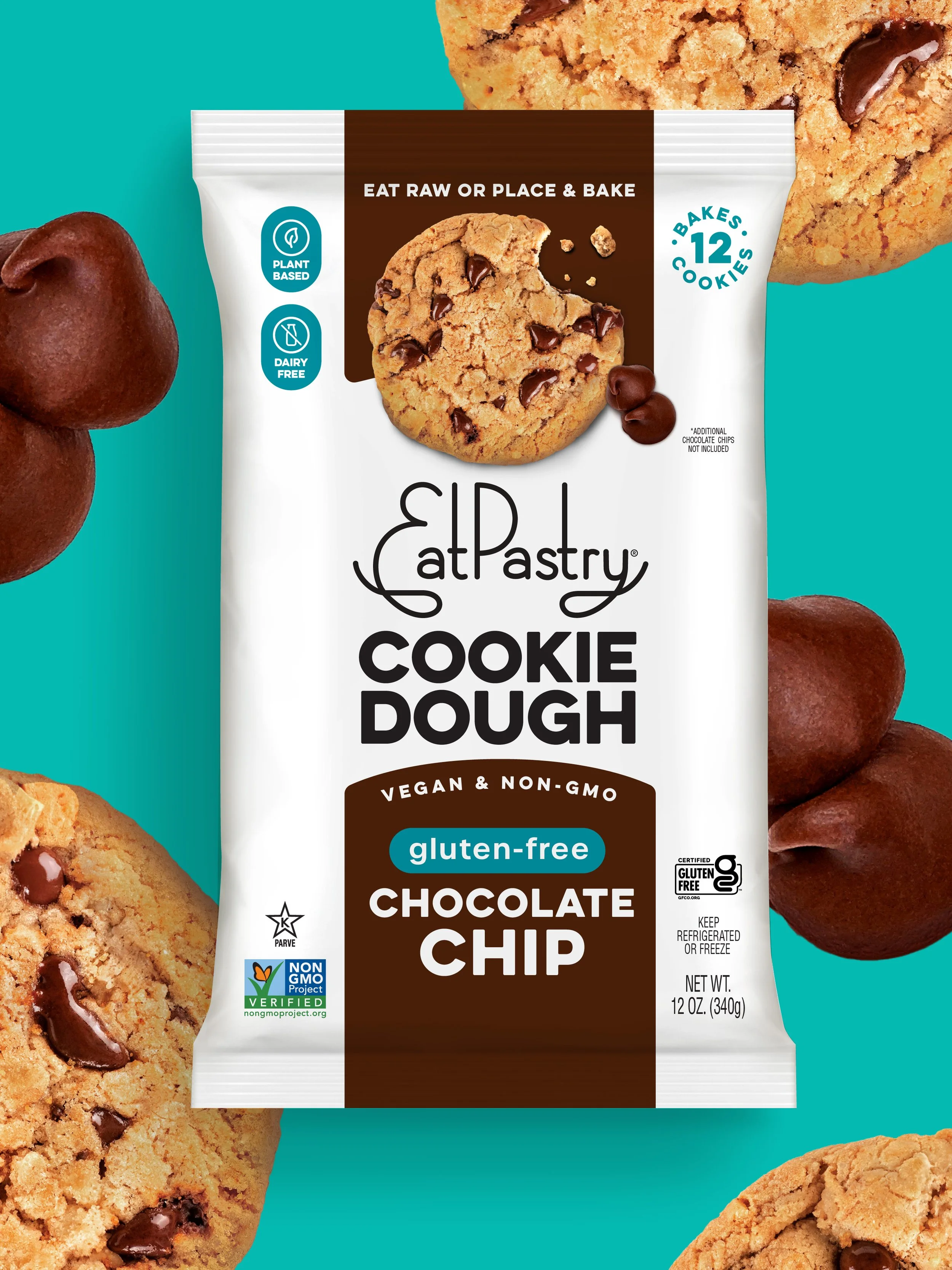 EatPastry Packaging Design Refresh Cookie Dough Gluten Free Chocolate Chip Anna Ison Auros Design