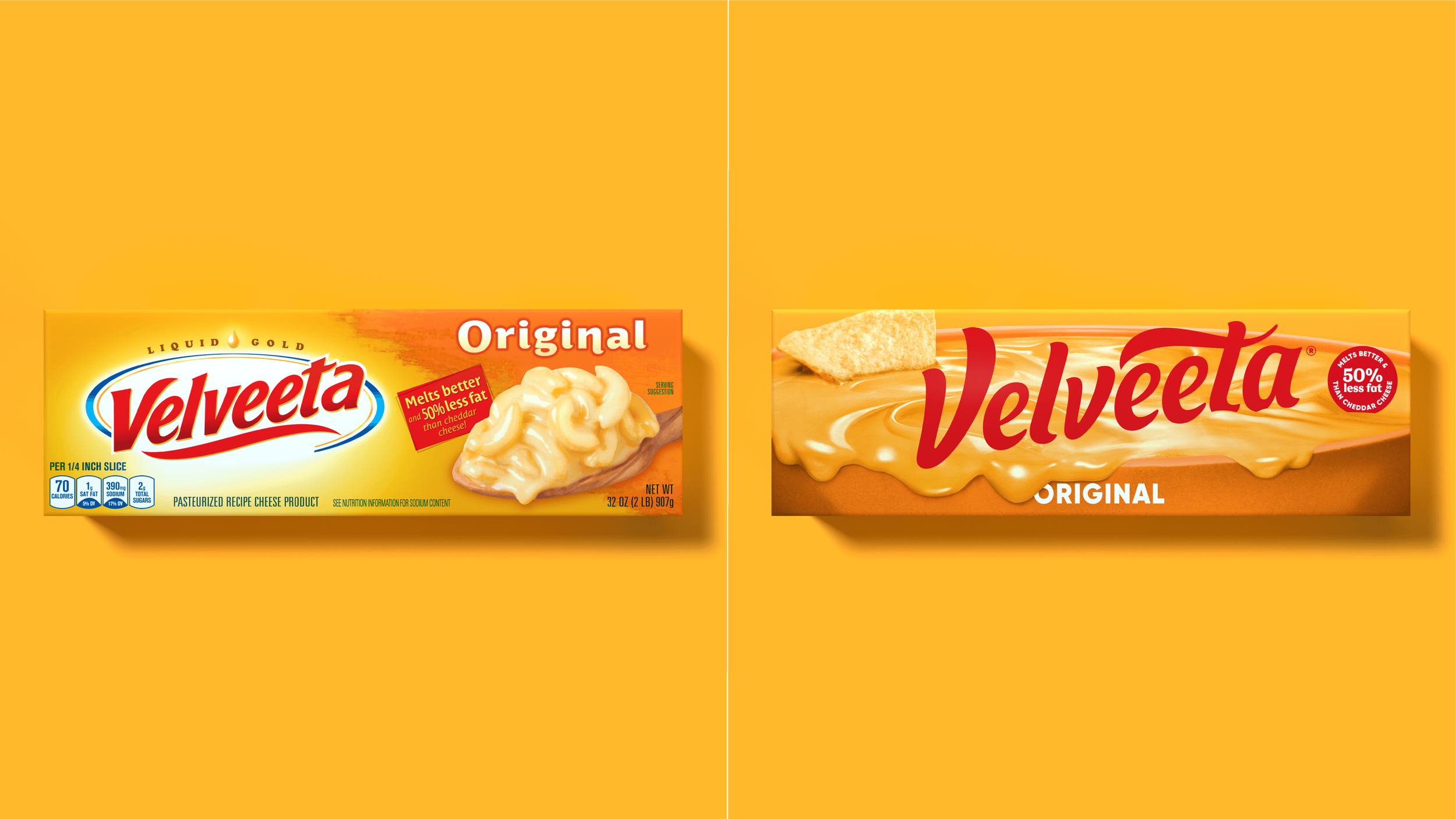Velveeta Packaging Redesign Before and After Auros Design Anna Ison