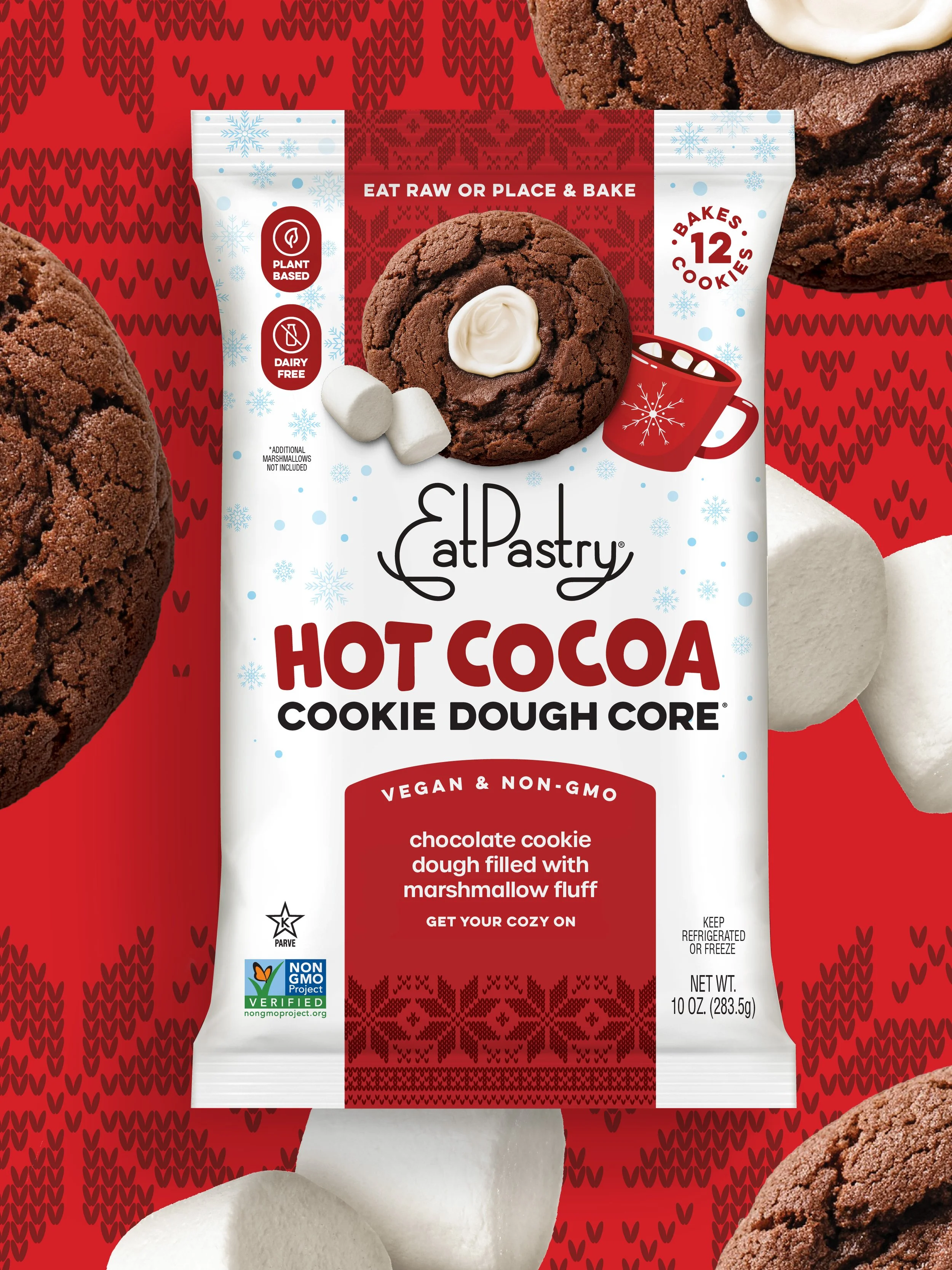 EatPastry Packaging Design Refresh Seasonal Hot Cocoa Cookie Dough Anna Ison Auros Design