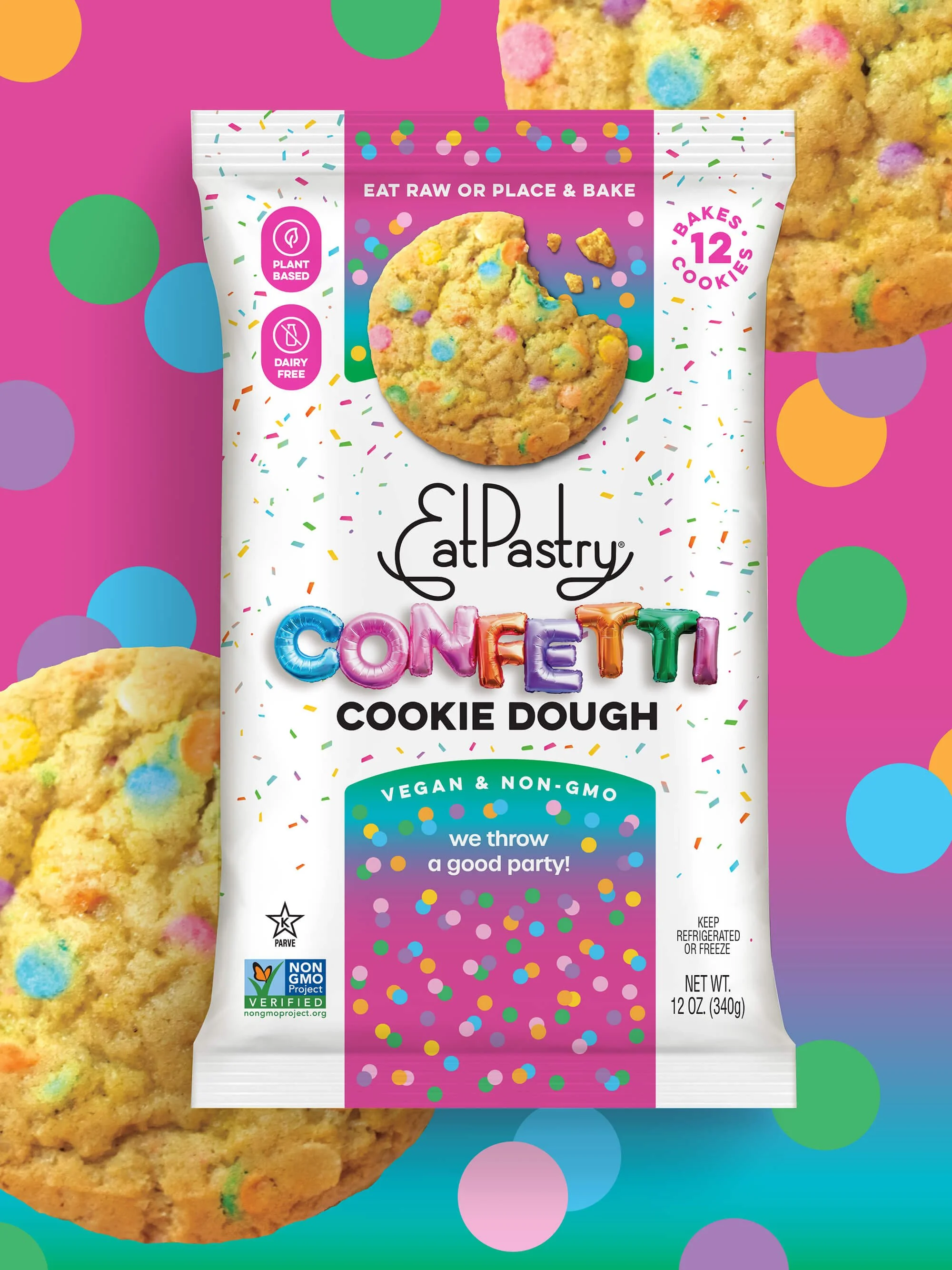 EatPastry Cookie Dough Confetti Packaging Design Refresh Anna Ison Auros Design