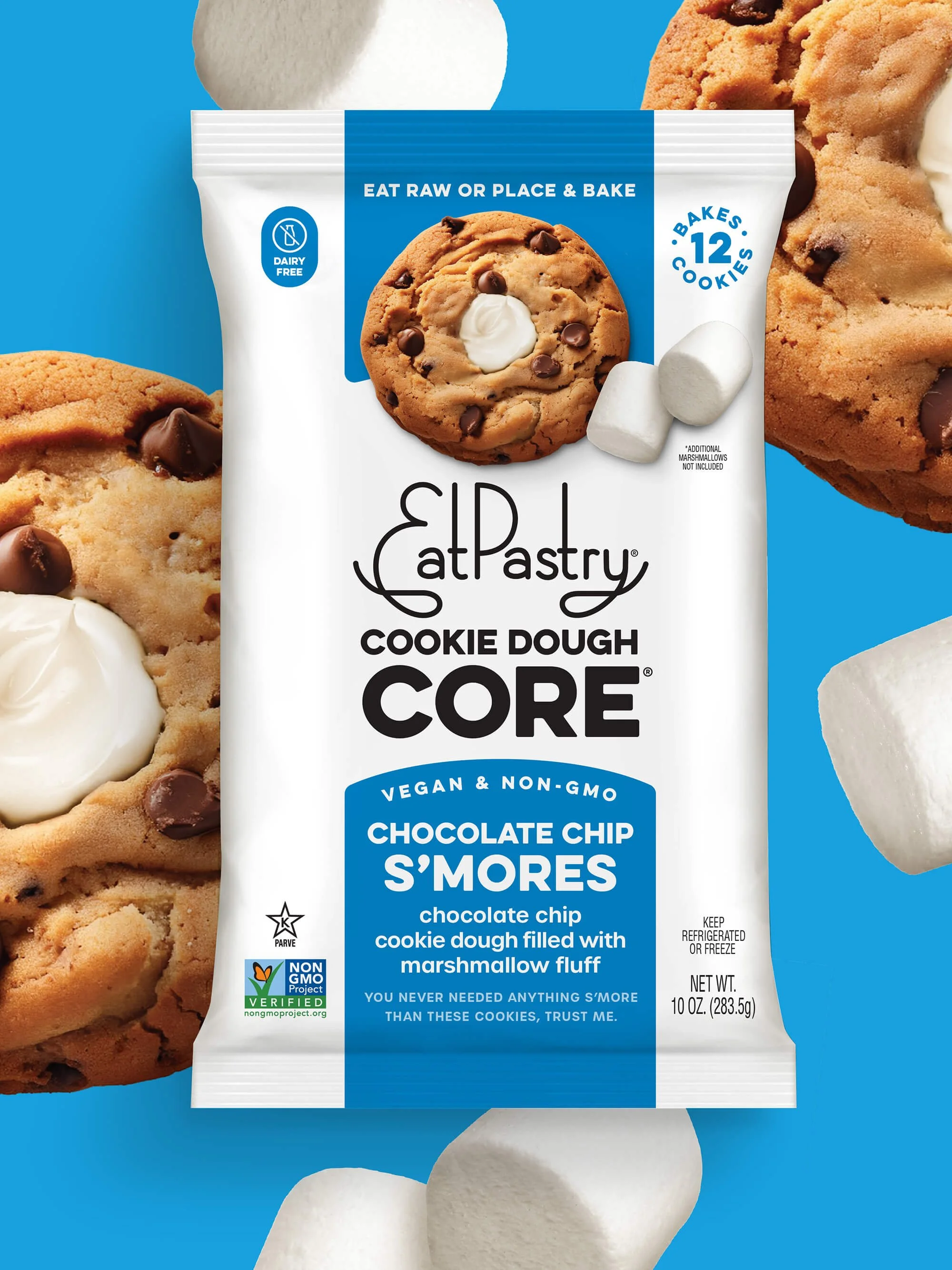 EatPastry Cookie Dough Core Chocolate Chip S'Mores Packaging Design Anna Ison Auros Design