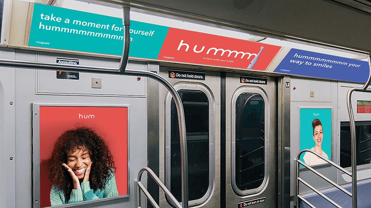 Hum by Colgate Brand World Design Distinctive Assets Visual Train Ads Anna Ison Auros Design