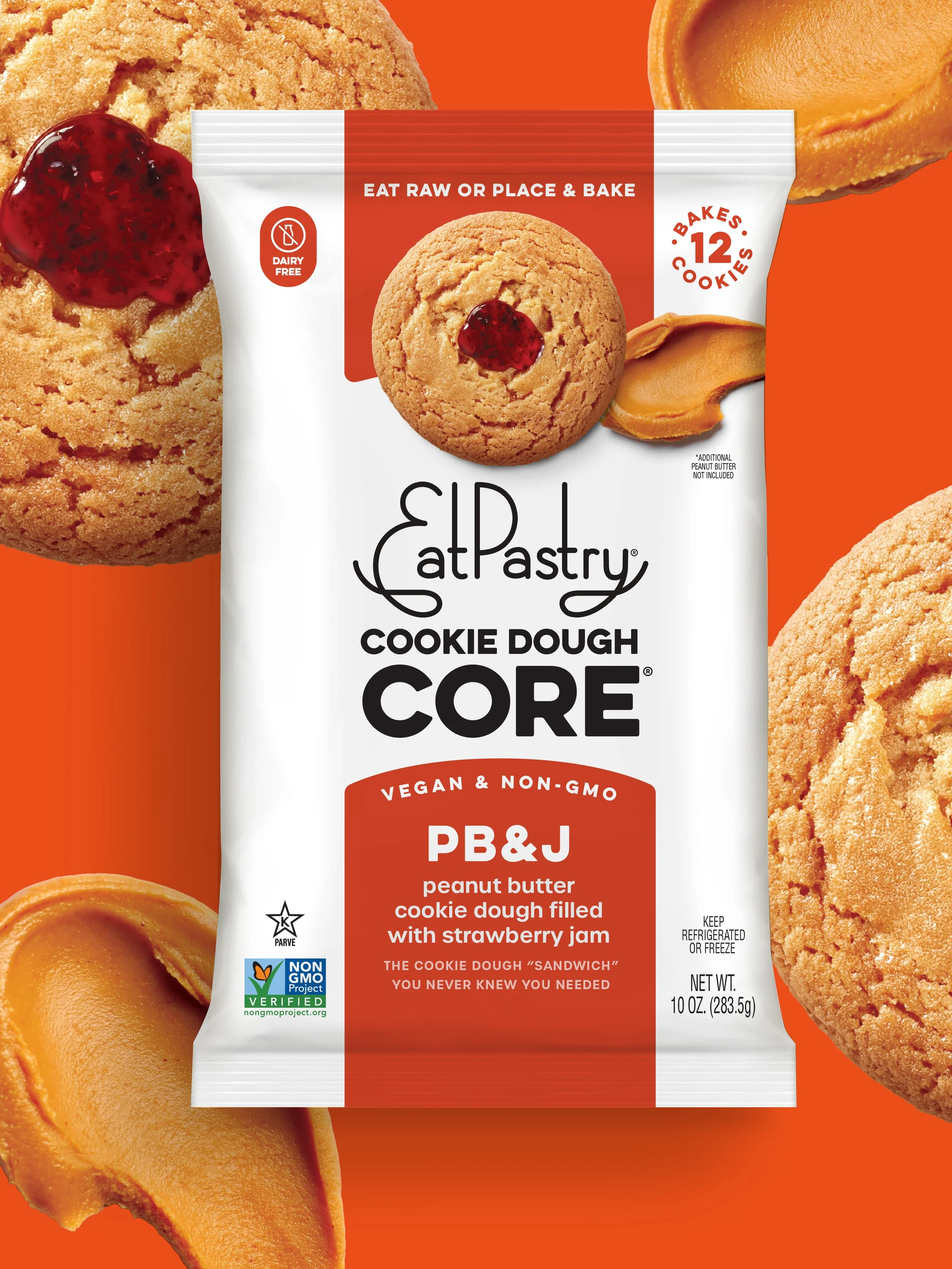 EatPastry Cookie Dough Core PB&J Packaging Design Anna Ison Auros Design