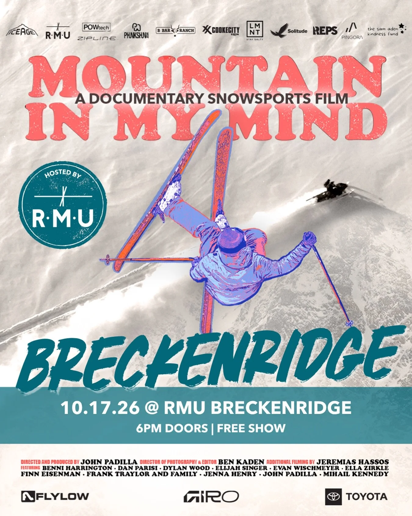 Come on down to @rmubreck this Saturday 10/17 for a free screening of Mountain in My Mind 4! There&rsquo;s a massive gear giveaway including a chance to win a pair of @rmu.mtn.co skis. The documentary film features Summit-born local @evan_wischmeyer 