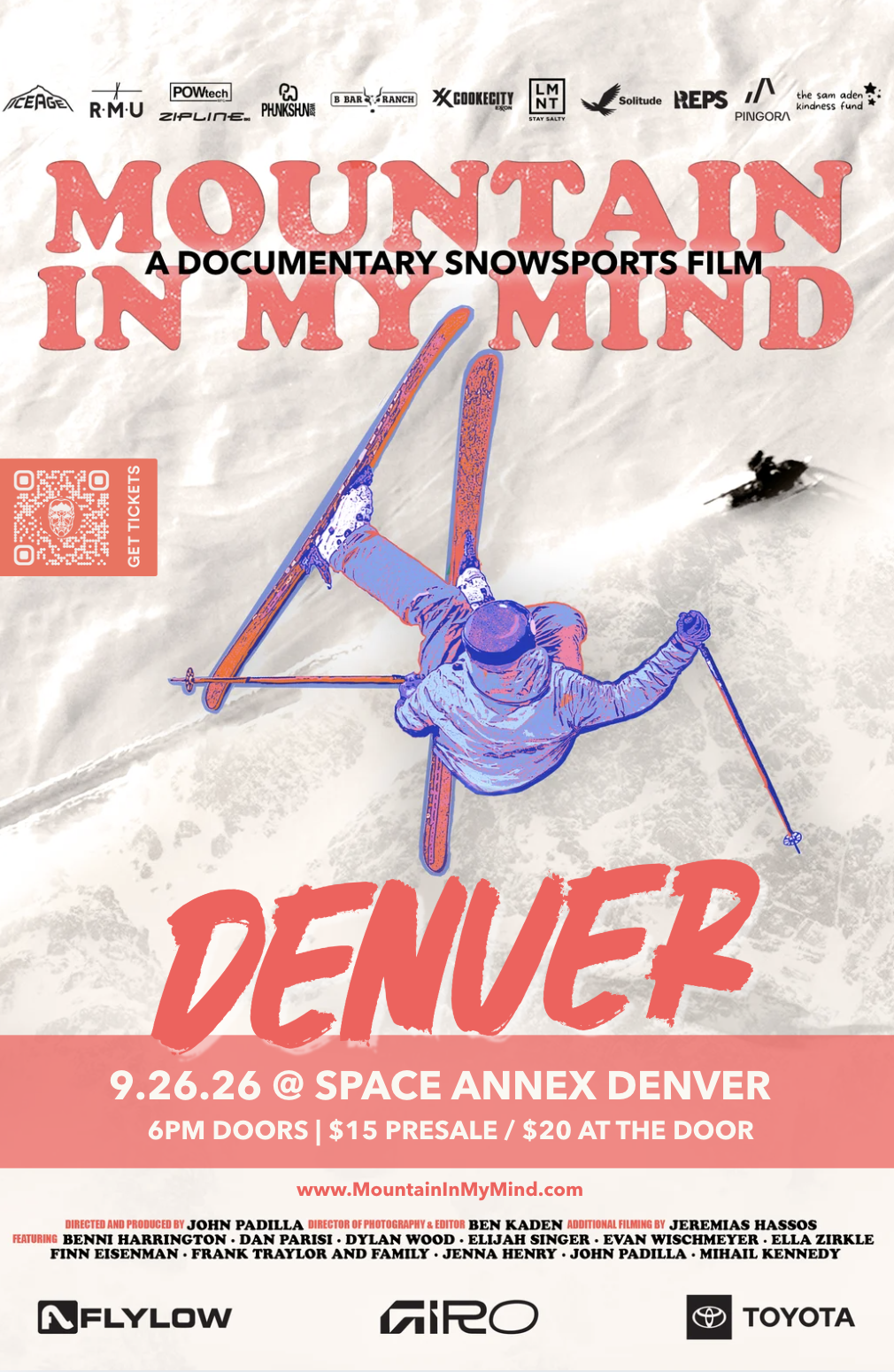 Mountain In My Mind 4 Poster for Denver, CO show on 9/26 at Space Annex