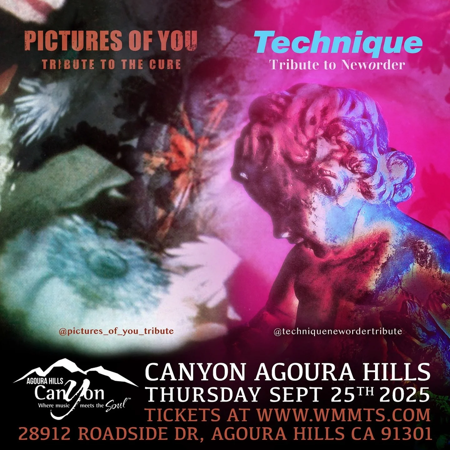 NEW WAVE NATION night @canyonagoura Thurs Sept 25 The Cure tribute @pictures_of_you_tribute and New Order tribute @techniquenewordertribute live with @53trees opening at7pm. Doors open at 6 #neworder #thecure #newwave #darkwave #livemusic #dance #80s