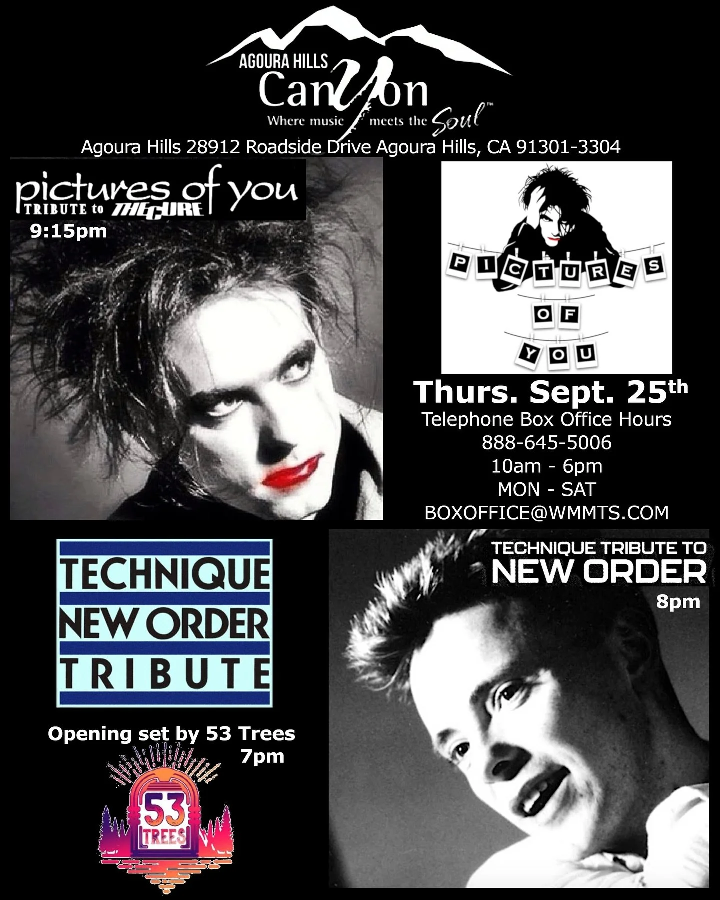 Join us next Thursday Sept 25 @thecanyon818 for an evening of the great music of New Order and The Cure, as well as others! @techniquenewordertribute will be co-headlining with us, playing some of the greatest New Wave and Dark Wave music ever made!