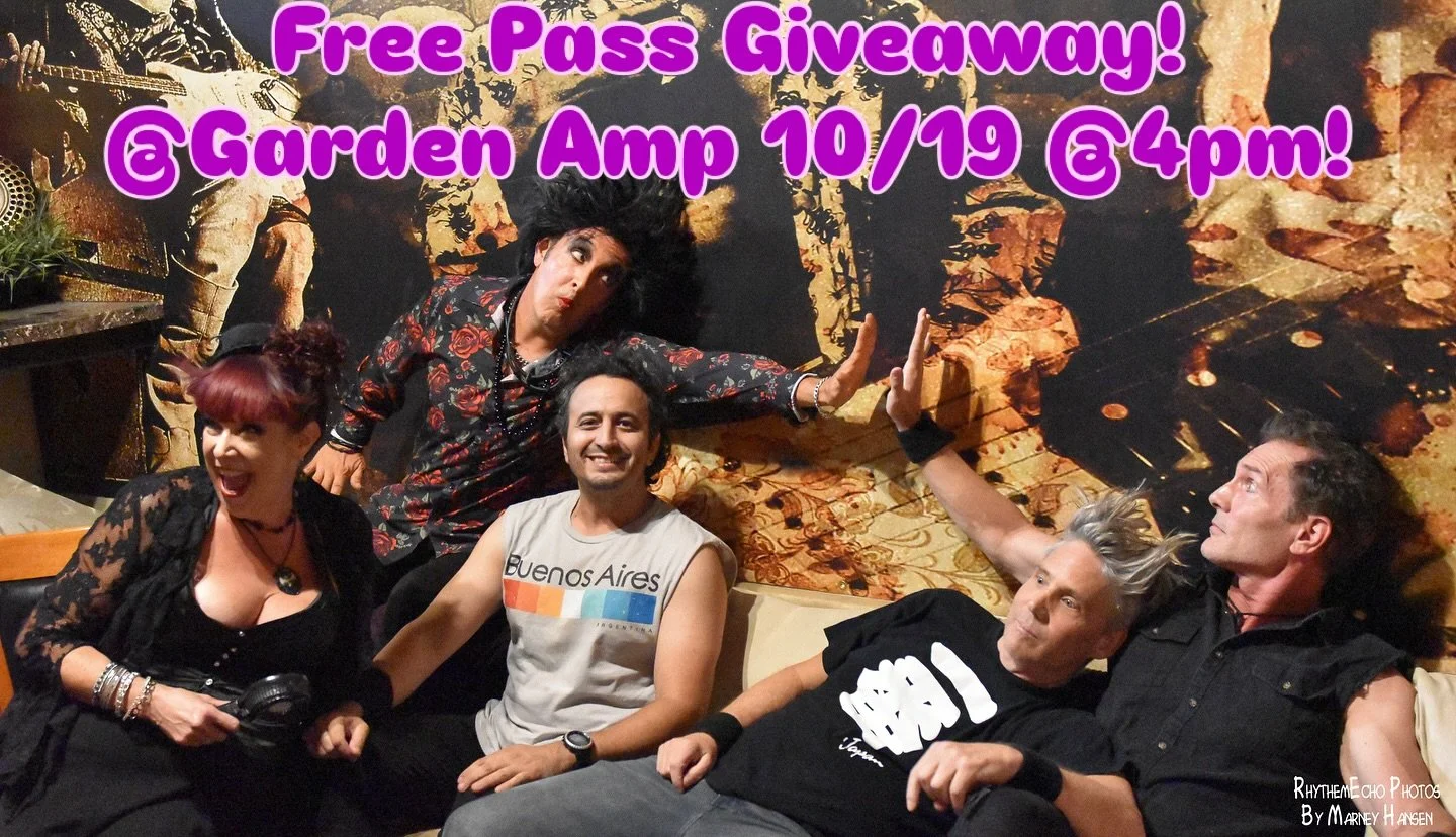 We’re giving away FREE PASSES to our 4pm show @gardenampoc on 10/19! Who wants free passes?! We are playing with Siouxsie, NIN, Depeche Mode, and Bauhaus tributes. Follow us, comment the names you want passes for, and send this post to someone!