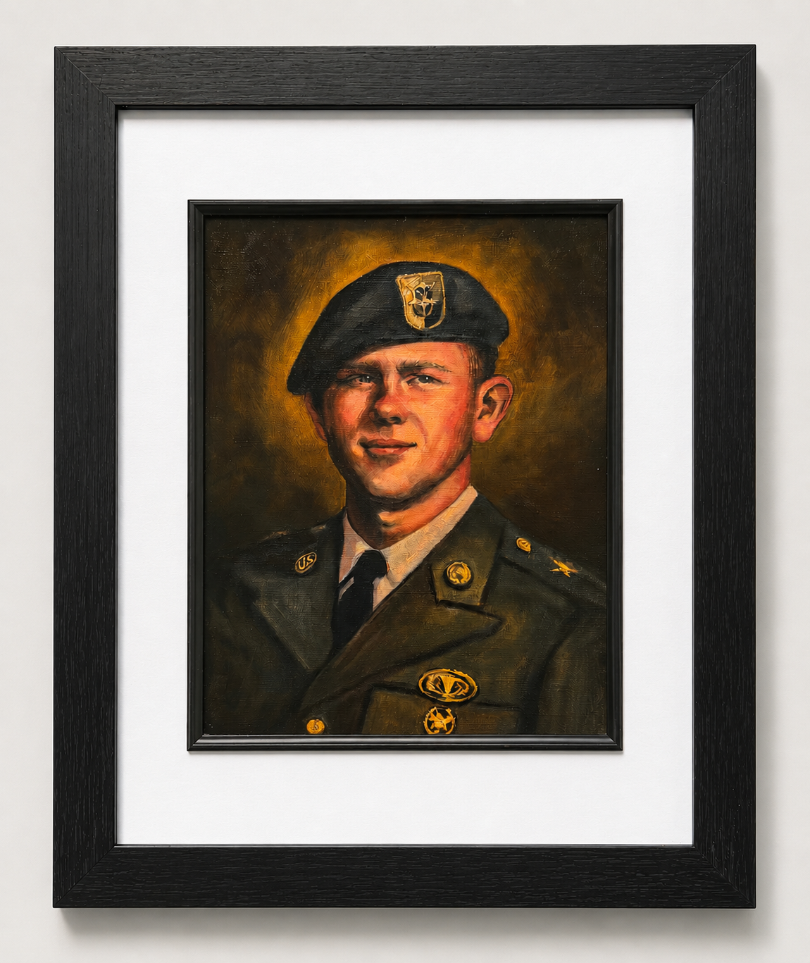 Oil on canvas paper - "Charlie" 
(8" x 10" in 11" x 14" frame)