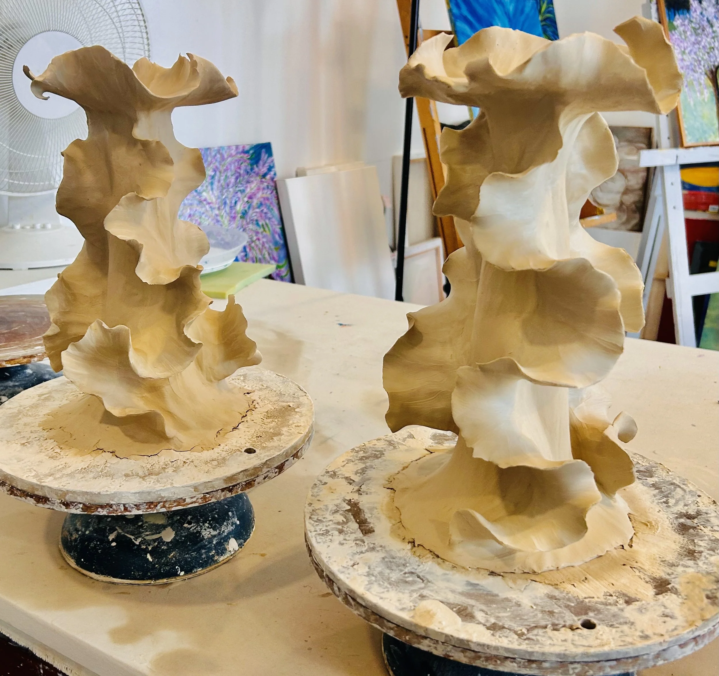 Unfired clay in the studio.jpeg