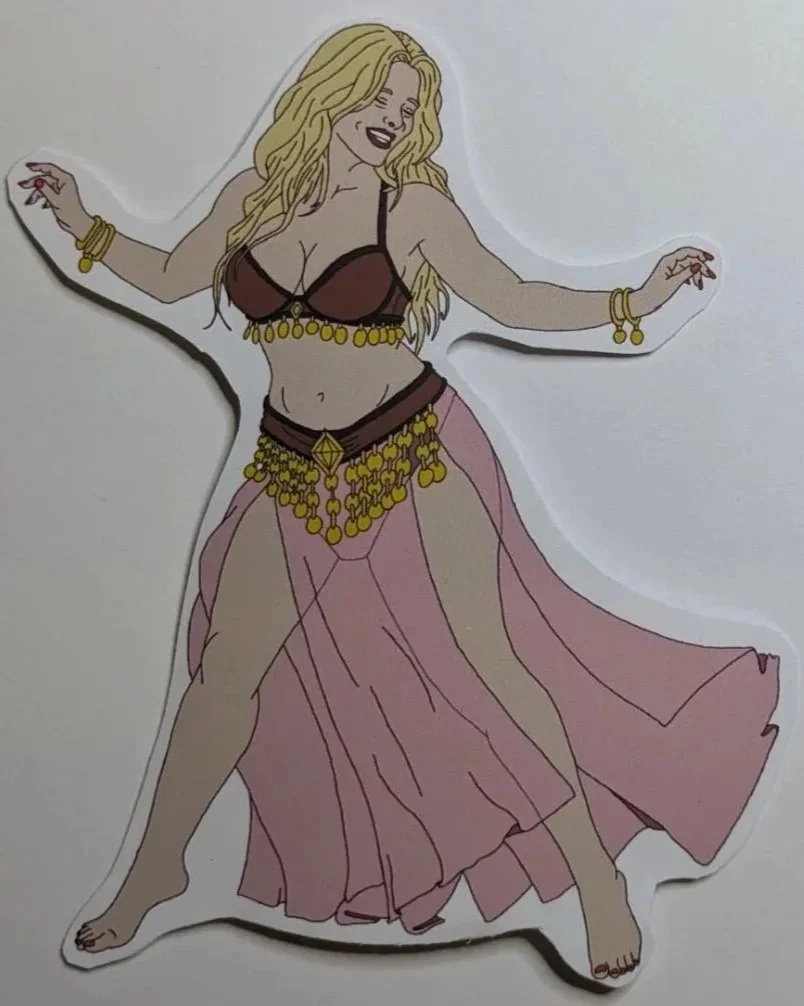 Belly Dancer Ana Pinup Vinyl Sticker