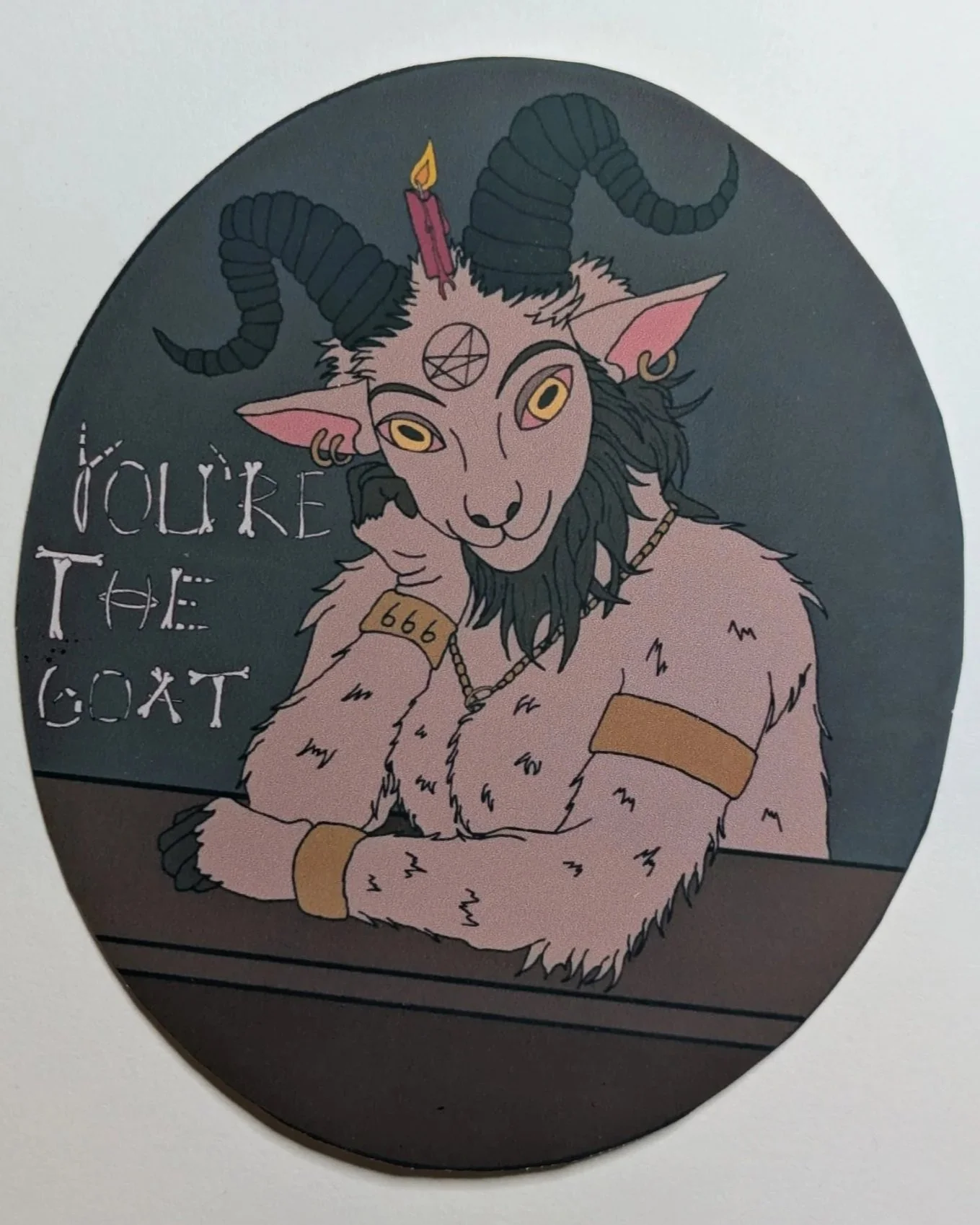 You're the GOAT Satanic Baphomet Vinyl Sticker