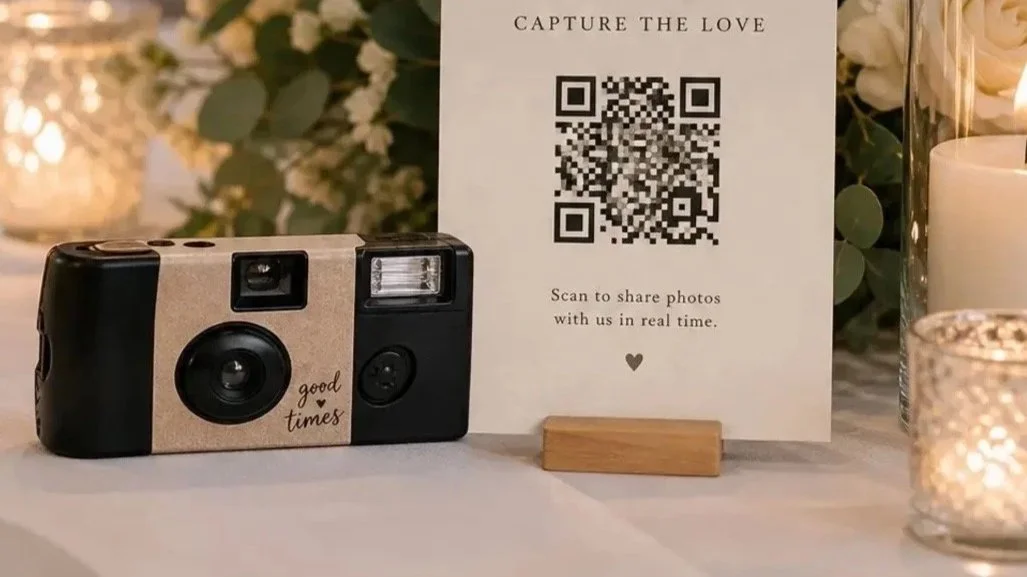 Digital Disposable Camera: Why QR Code Photo Albums are Replacing Disposable Cameras at Weddings