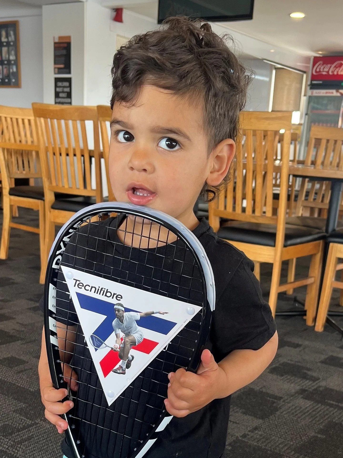 ⚡⚡️FREE RACKET UP FOR GRABS⚡⚡

Tecnifibre Dynergy 130 kindly donated by PH Squash &ndash; Thanks Paul!!

Only for players that have played in the tournament, and who are at prize-giving 👍🫵

Here&rsquo;s our model Tom &ndash; be careful, he may not 