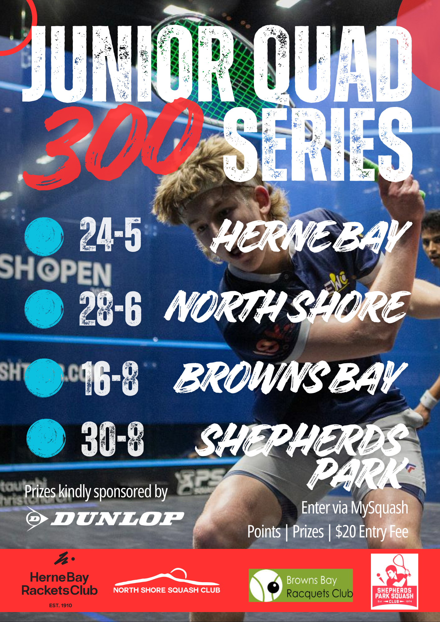 DUNLOP Junior Quad 300 Series - at North Shore