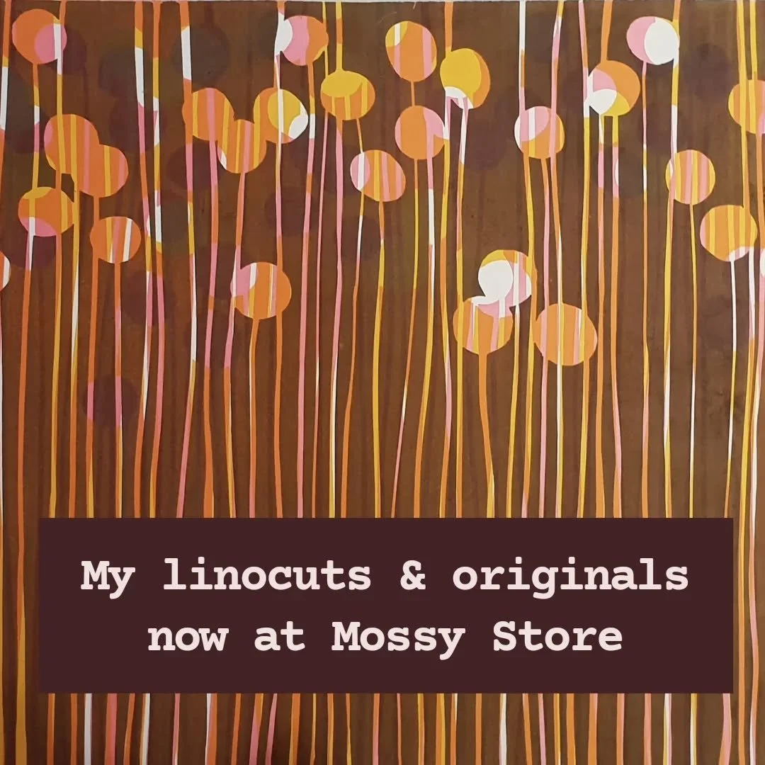 Delighted to have my linocuts &amp; paintings @mossystore_mv in Genevieve &amp; Simon's beautiful Moss Vale &amp; Bowral stores. 

Mossy Store have been supportive of local artists &amp; makers for almost a decade now. Drop in &amp; check out  loads 