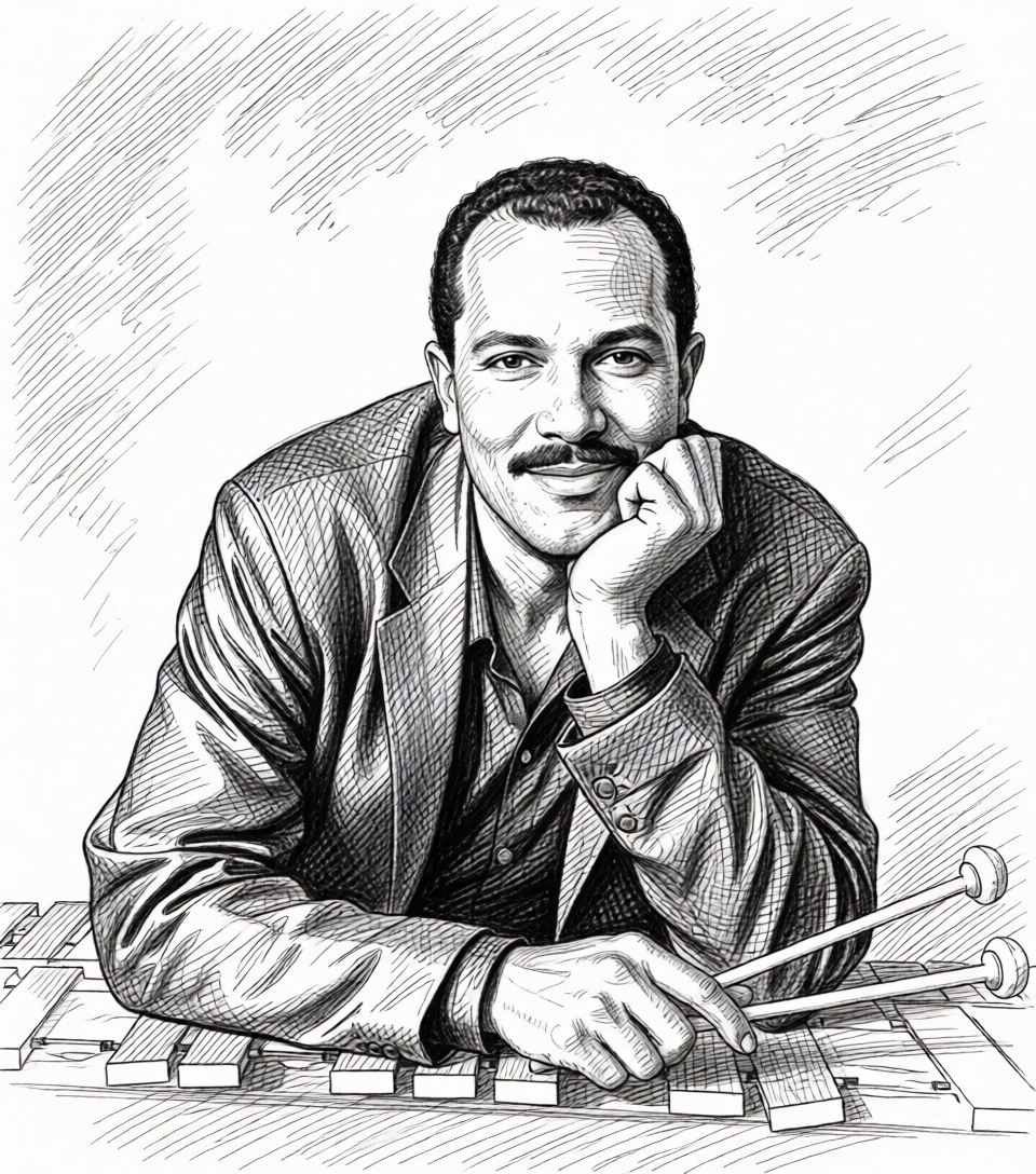 Roy Ayers with his vibraphone