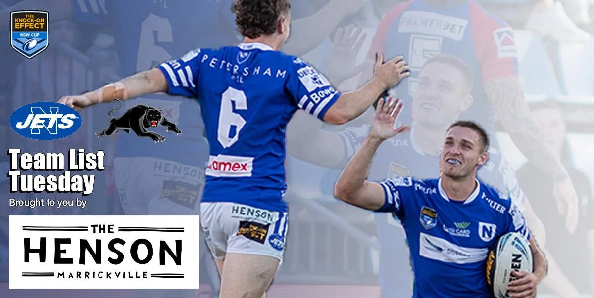 Newtown Jets Team List v Penrith Panthers Sat 18th June, 2022