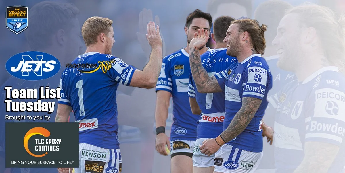 Newtown Jets Team List v Mounties Sat 9th July, 2022