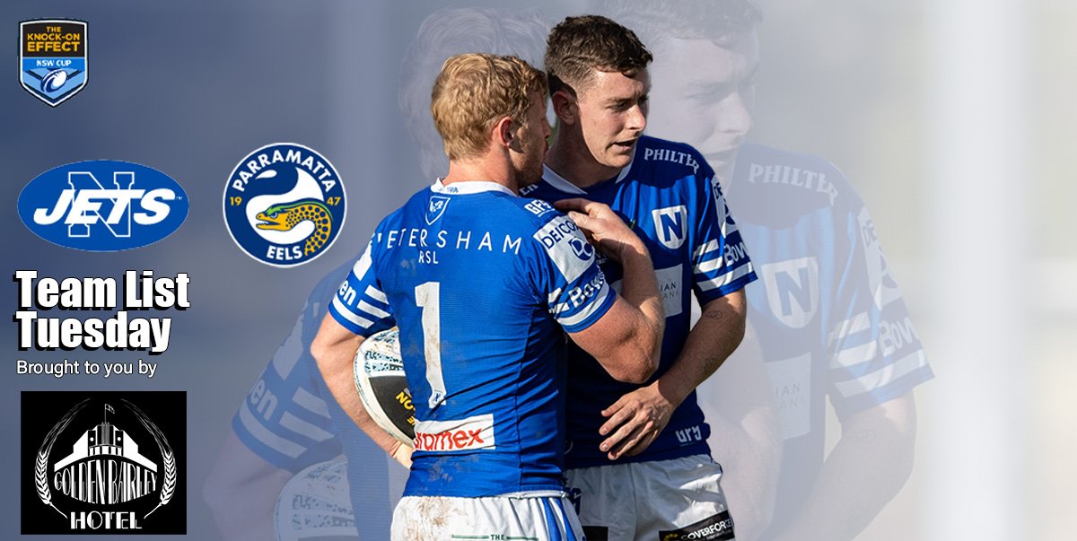 Newtown Jets Team List v Parramatta Eels Sun 17th July, 2022 (1pm kick-off)