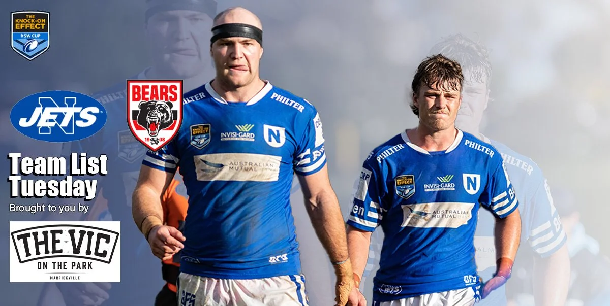 Newtown Jets Team List v North Sydney Bears Sat 23rd July, 2022 (NSWRL Licensed Clubs Round)