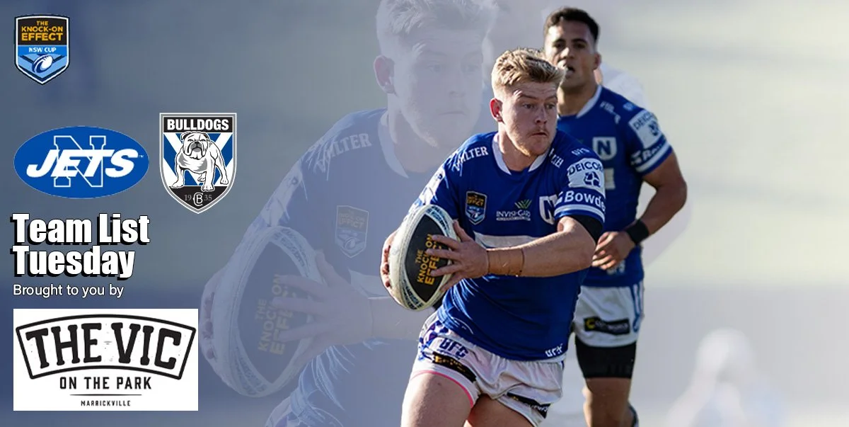 Newtown Jets Team List v Canterbury-Bankstown Bulldogs Sat 27th August, 2022 (REUNION DAY)
