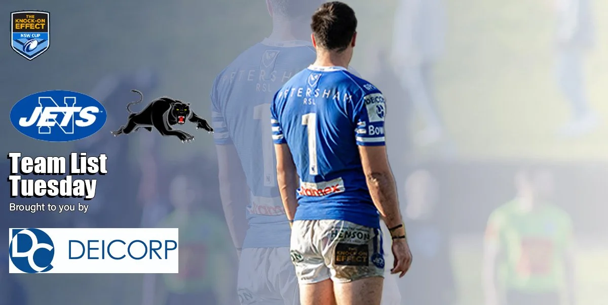 Newtown Jets Team List v Penrith Panthers Sat 10th September, 2022