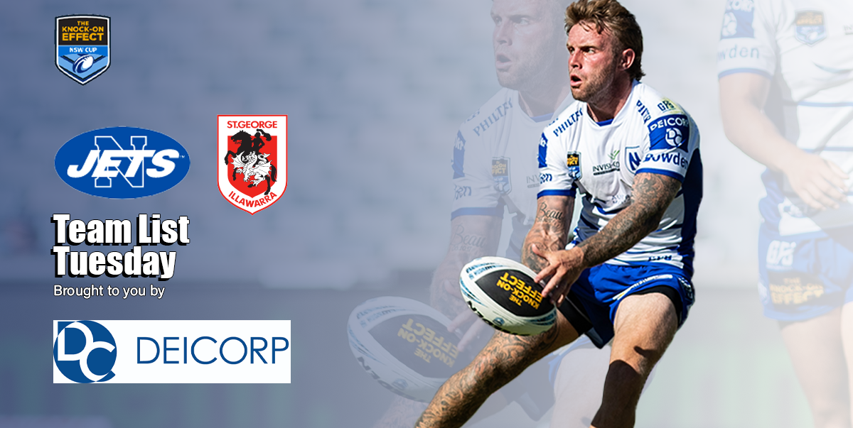 Newtown Jets Team List v St George Illawarra Dragons Sun 26th</sup> March, 2023</strong>