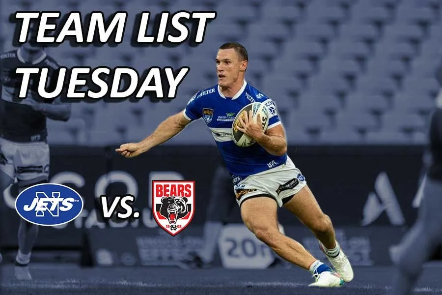 Newtown Jets Team List v North Sydney Bears, Sat 29th April, 2023