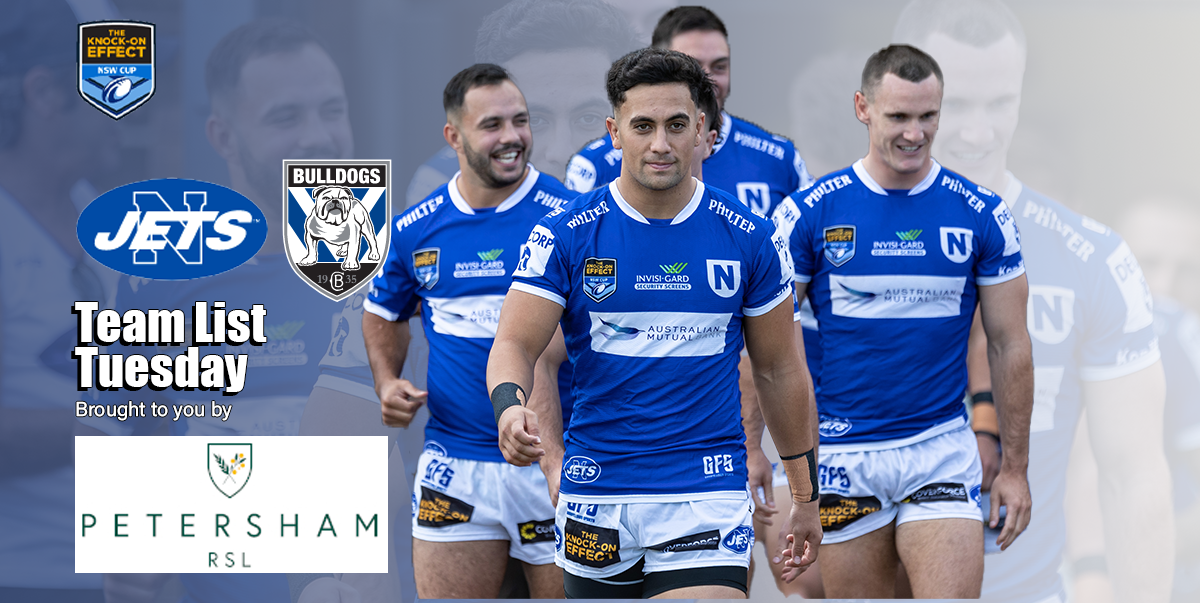 Newtown Jets Team List v Canterbury-Bankstown Bulldogs Sat 22nd April, 2023