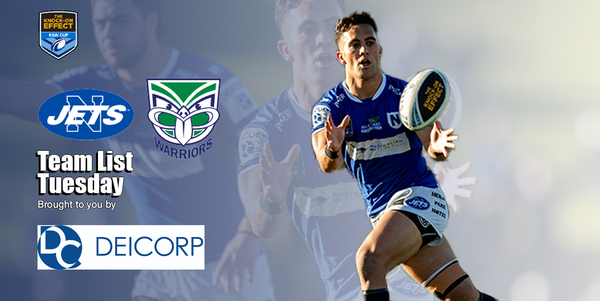 Newtown Jets Team List v NZ Warriors Sun 16th July 2023
