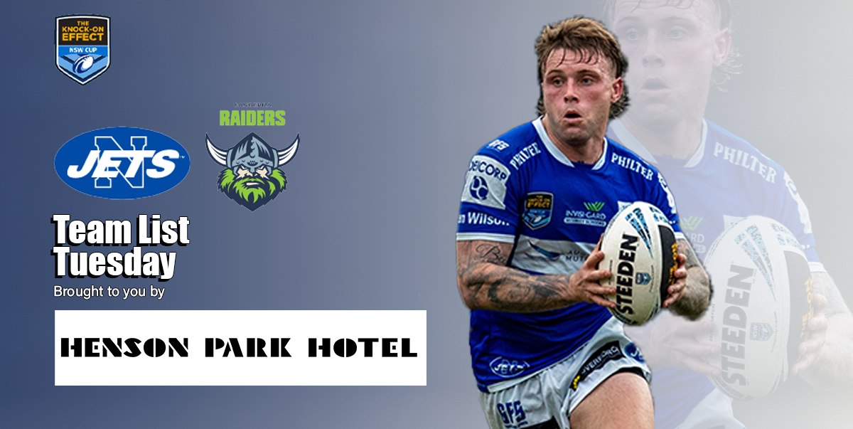 Newtown Jets Team List v Canberra Raiders Sat 12th August, 2023 (Reunion Day)