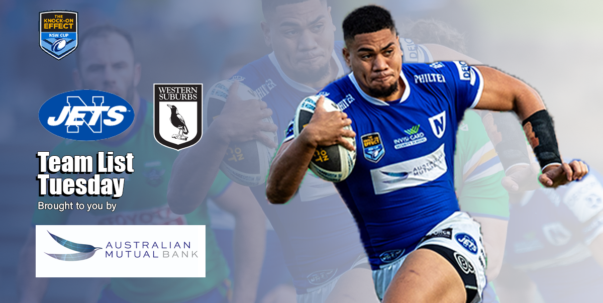 Newtown Jets Team List v Wests Magpies Sun 20th August 2023 (Tommy Raudonikis Cup)
