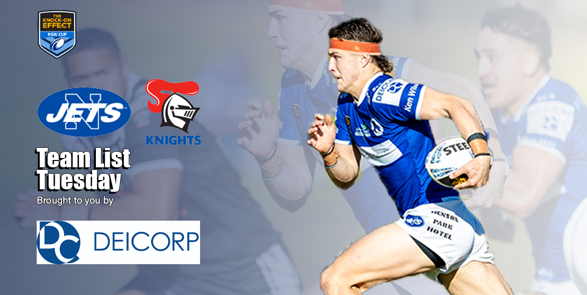 Newtown Jets Team List v Newcastle Knights Sun 27th August 2023