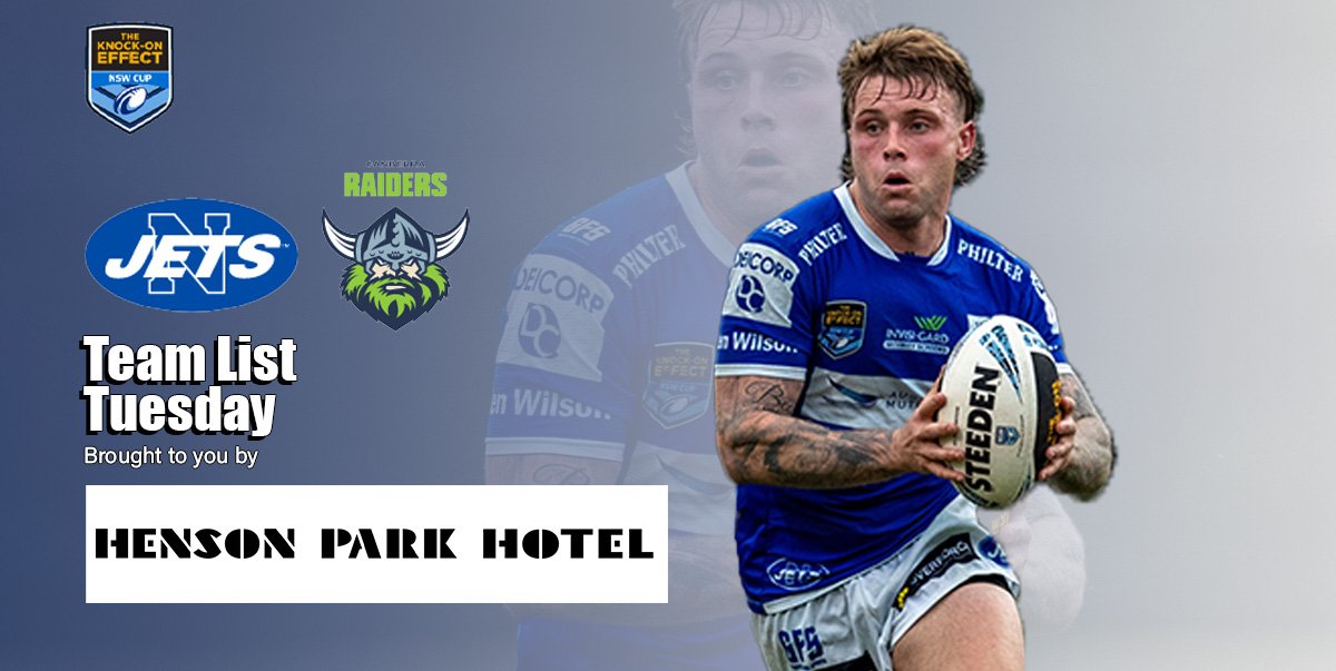 Newtown Jets Team List v Canberra Raiders Sat 30th March, 2024