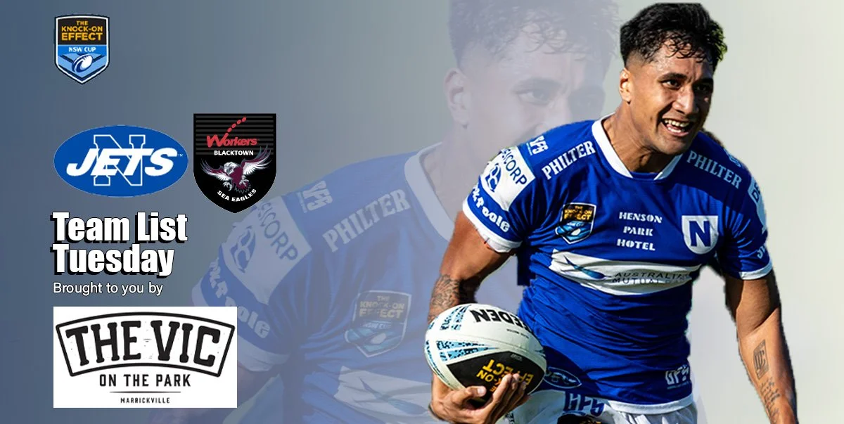 Newtown Jets Team List v Sea Eagles Sat 20th April, 2024